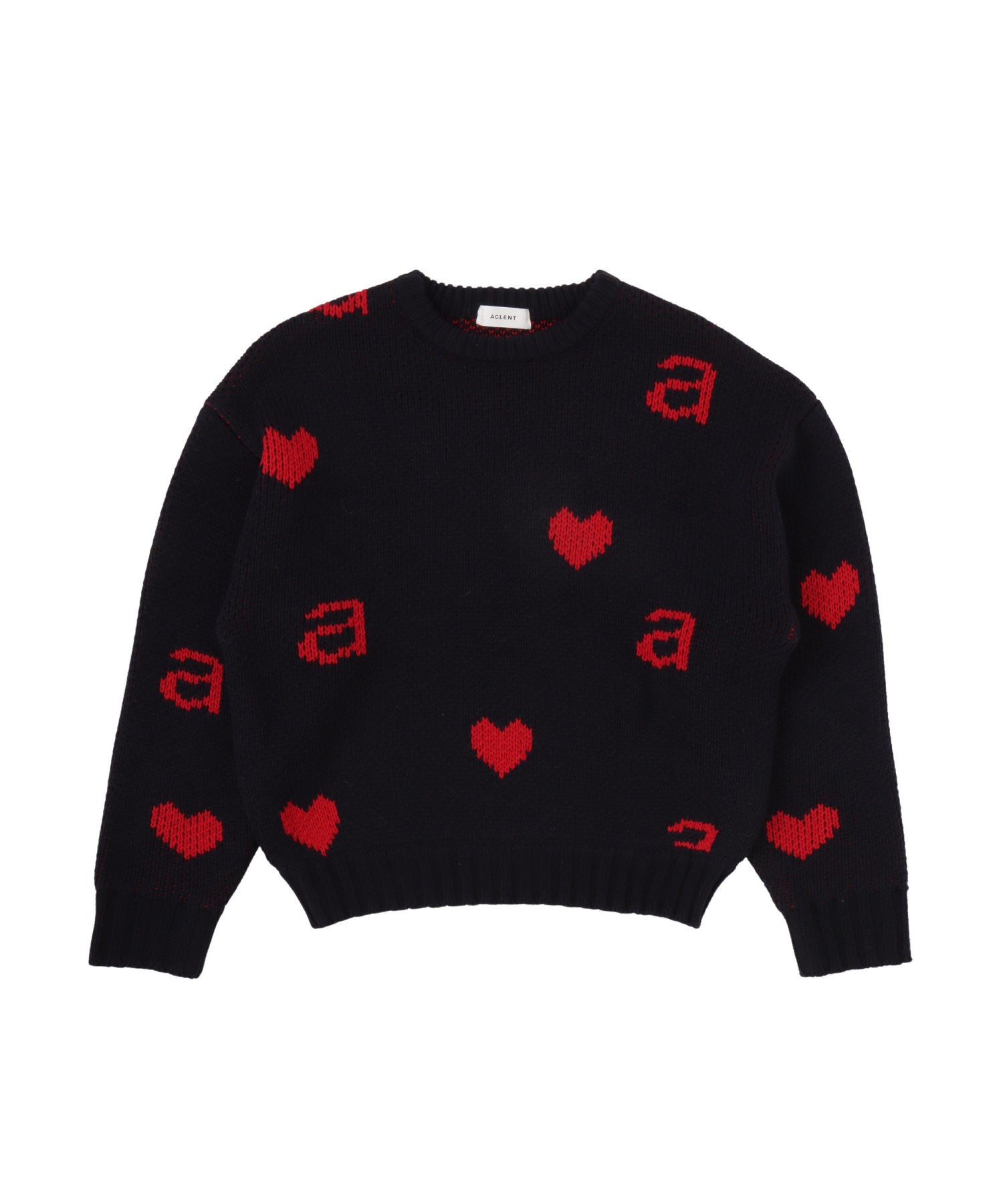 Jacquard heart knit