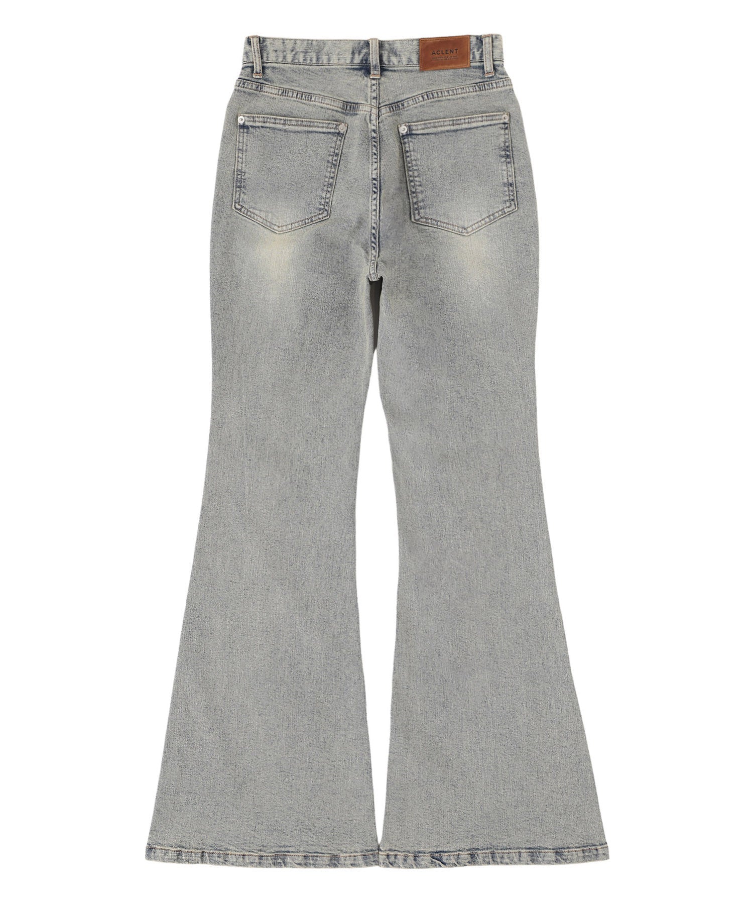 Wash flare stretch jeans