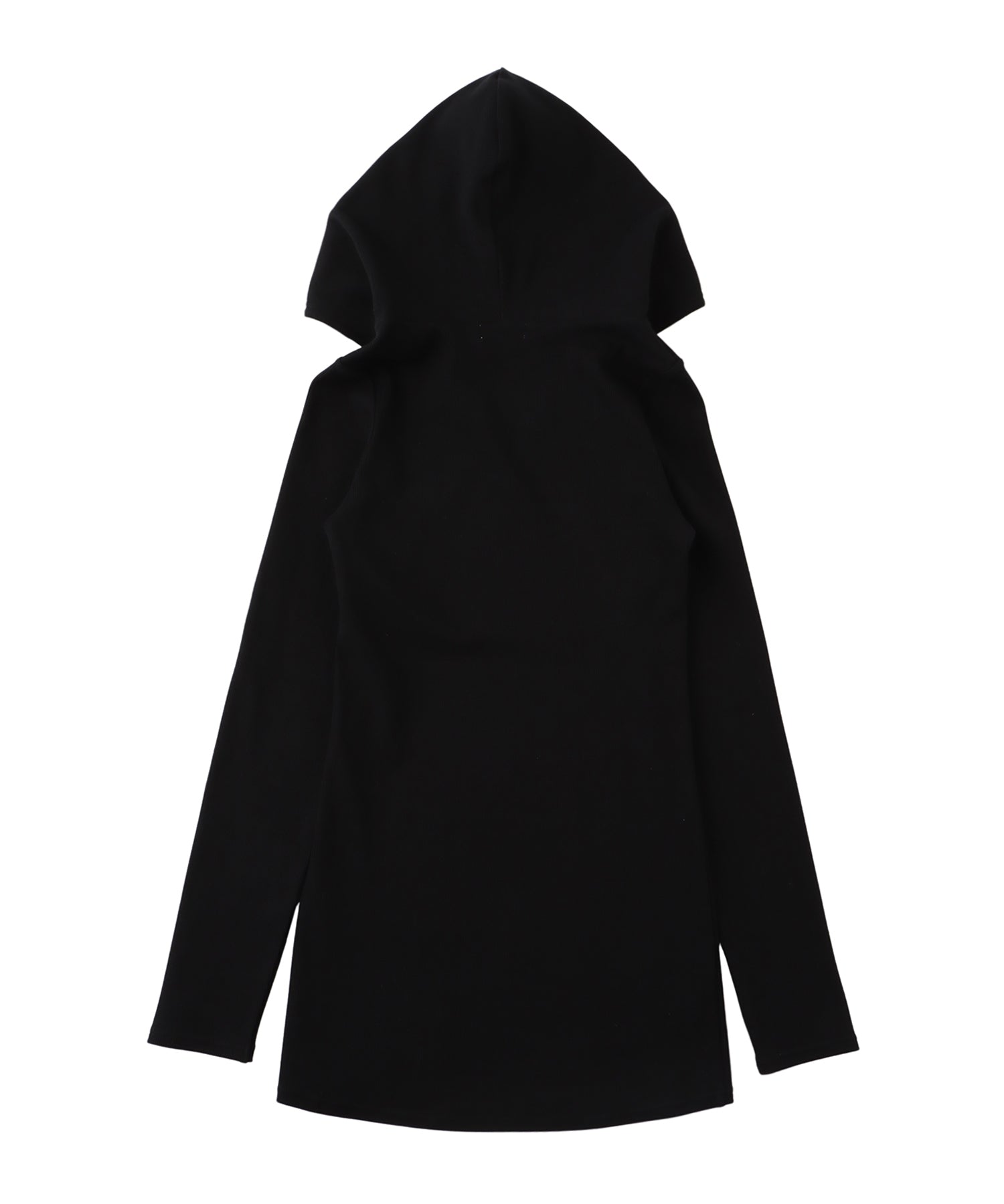 Hooded rib mini dress