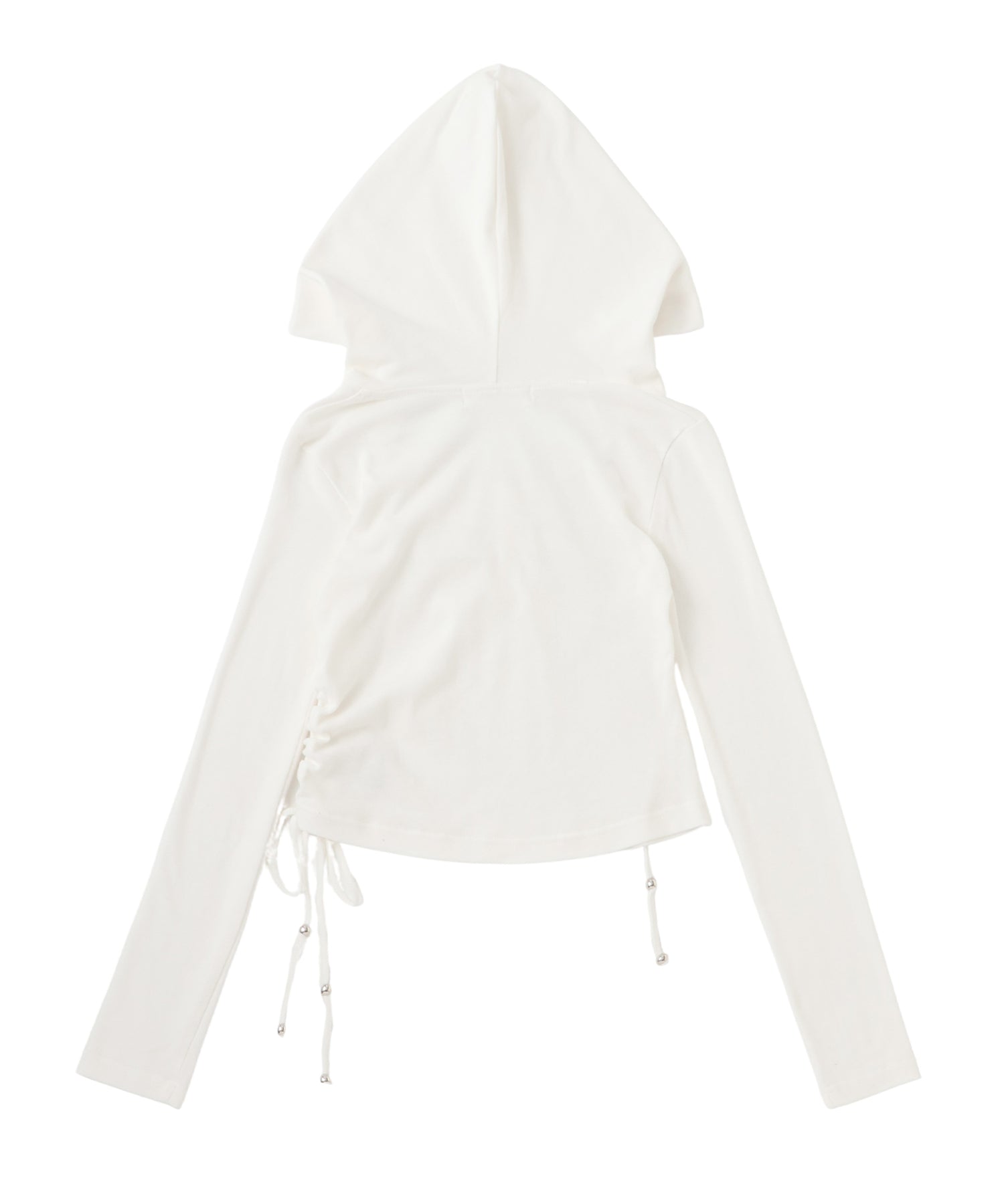 String Bustier Hooded Top