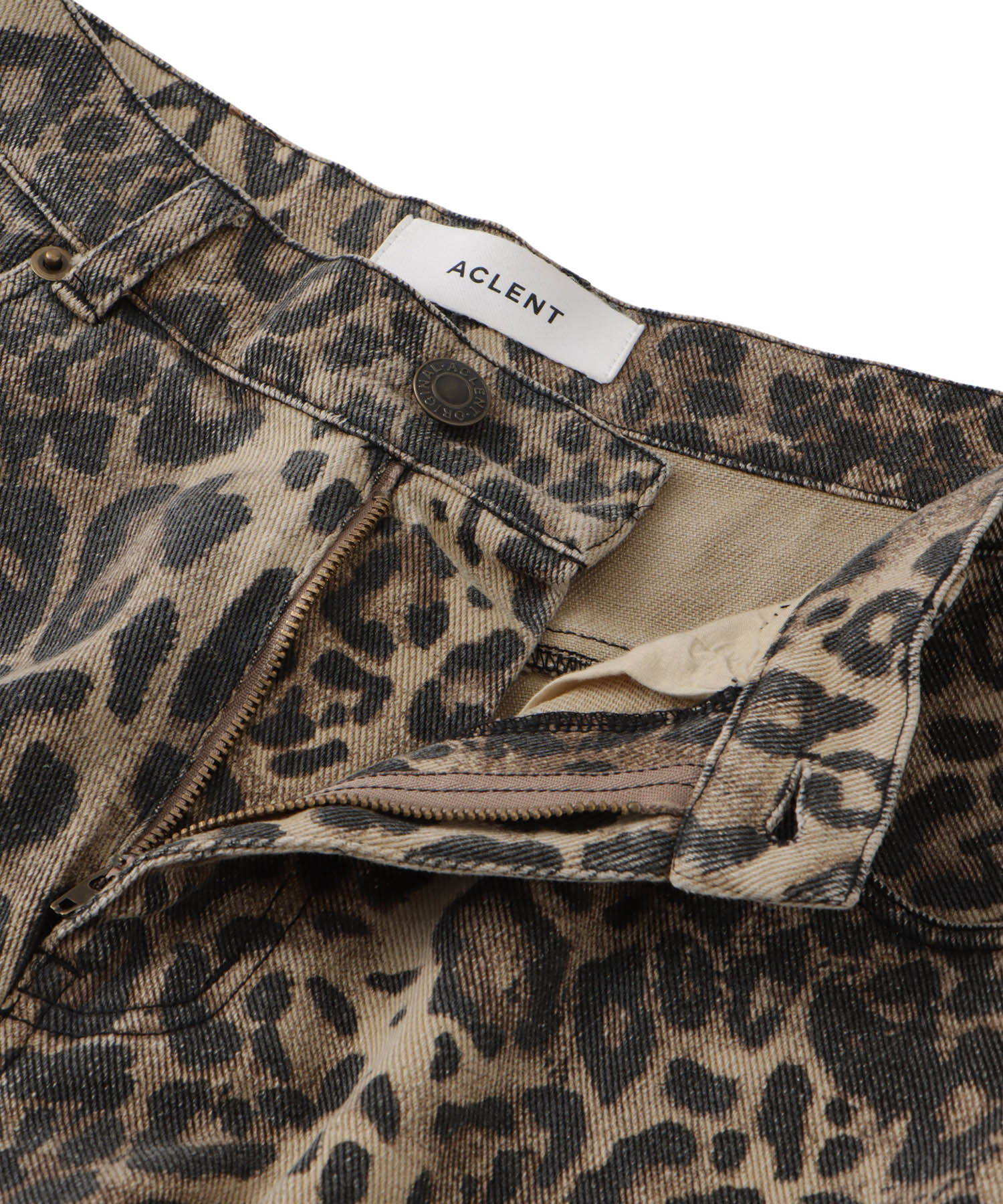 Vintage leopard straight pants