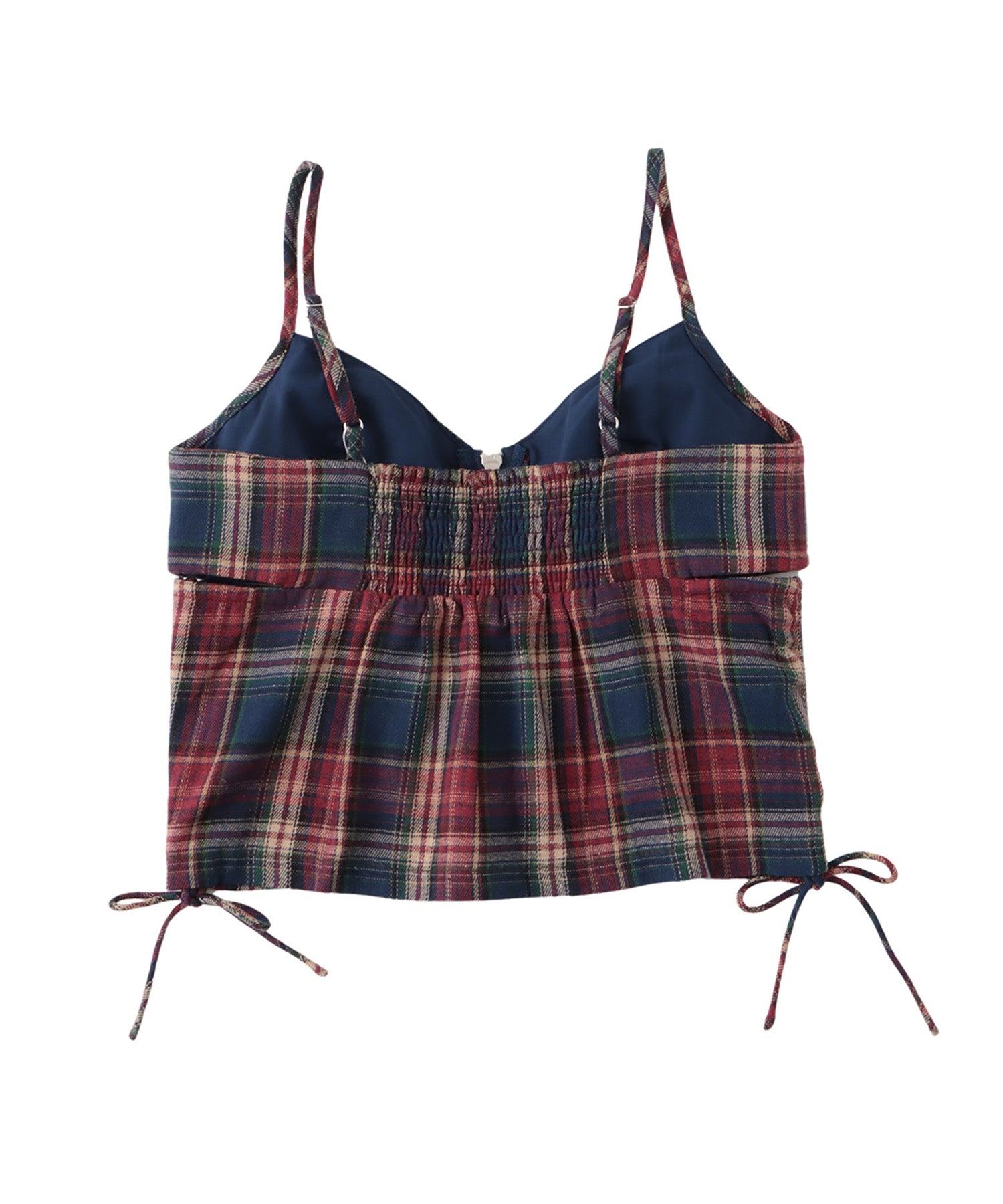 Front zip check camisole