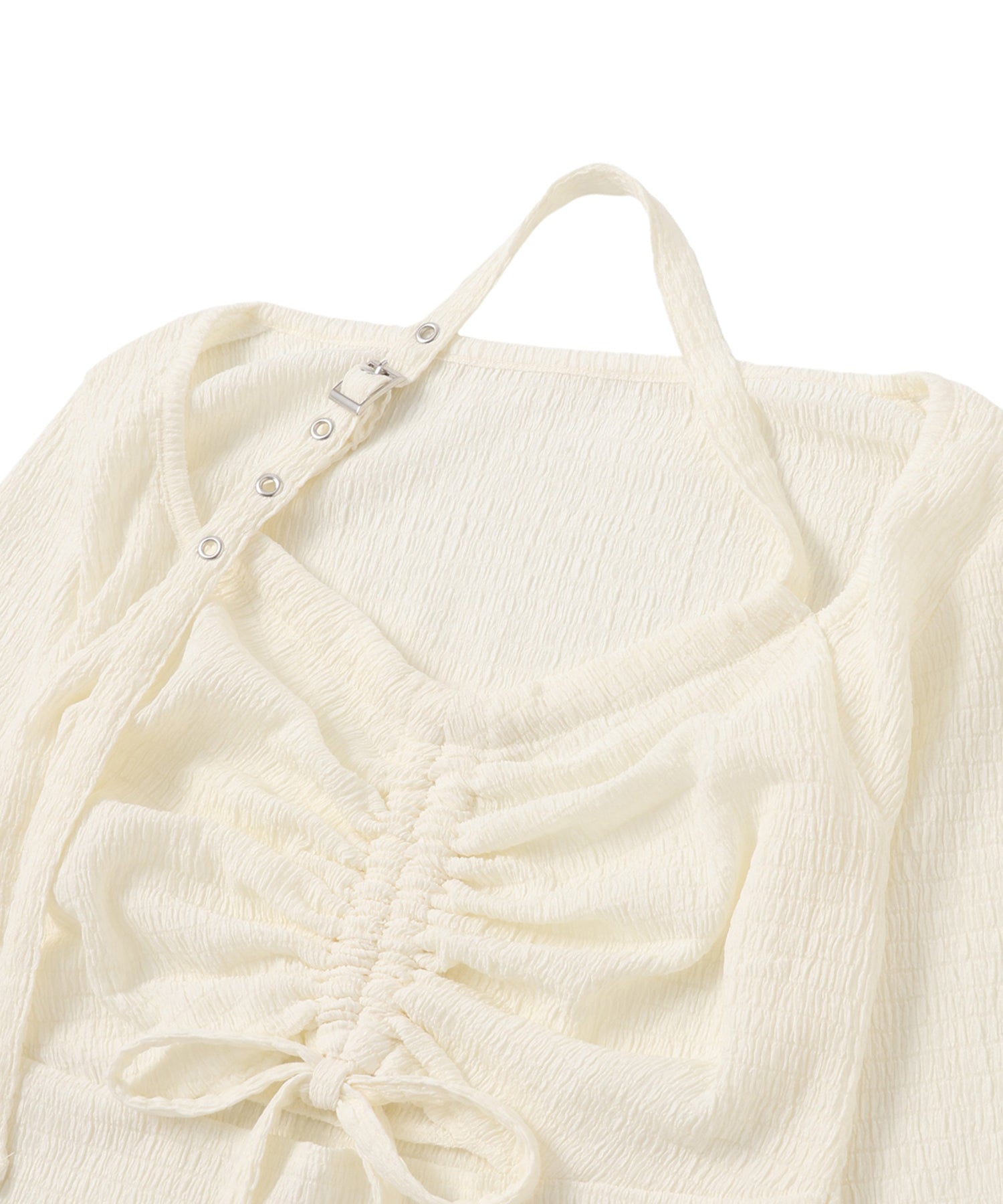 Halter Gathered Compact Top