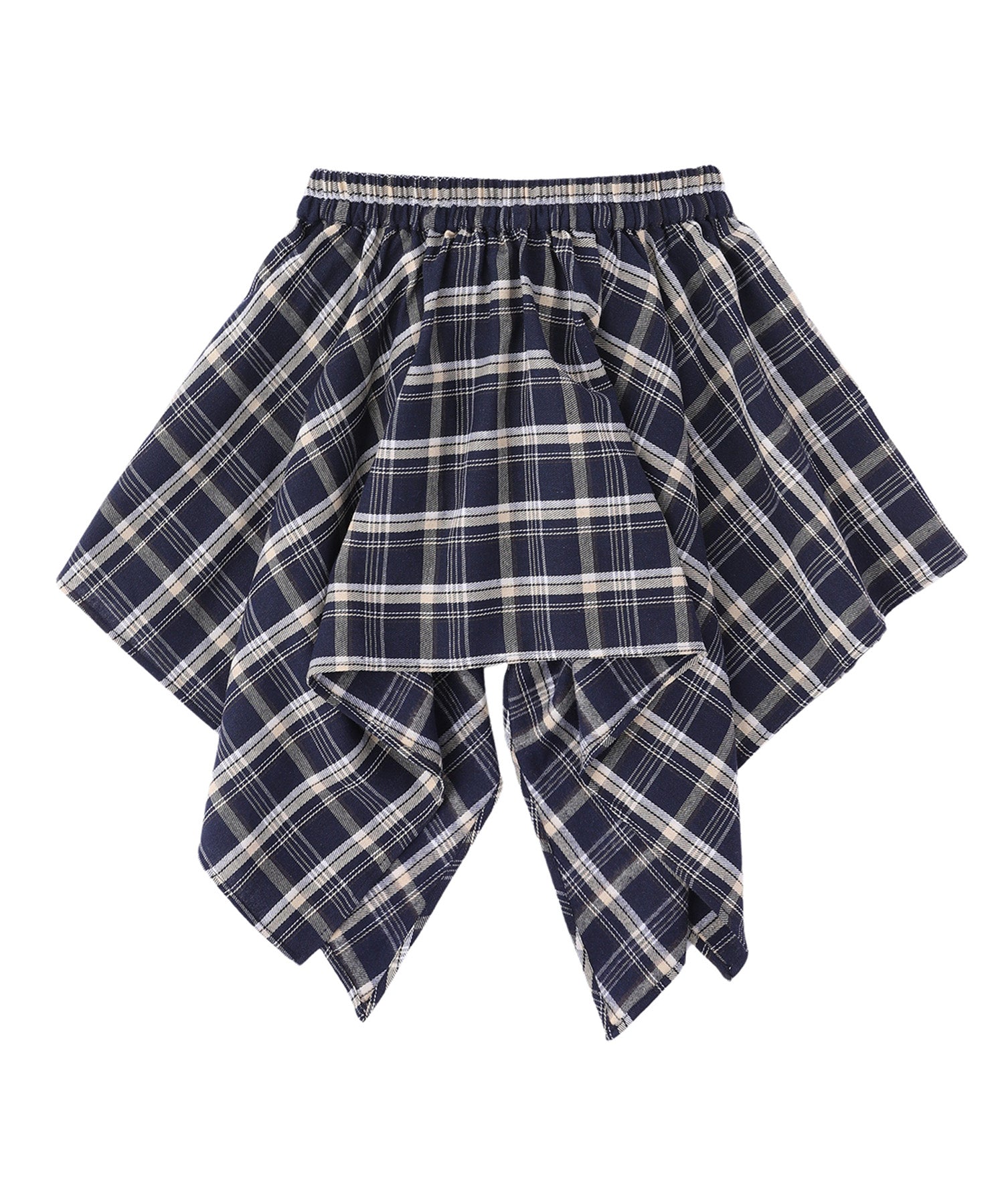 Asymmetry check mini skirt Ⅱ