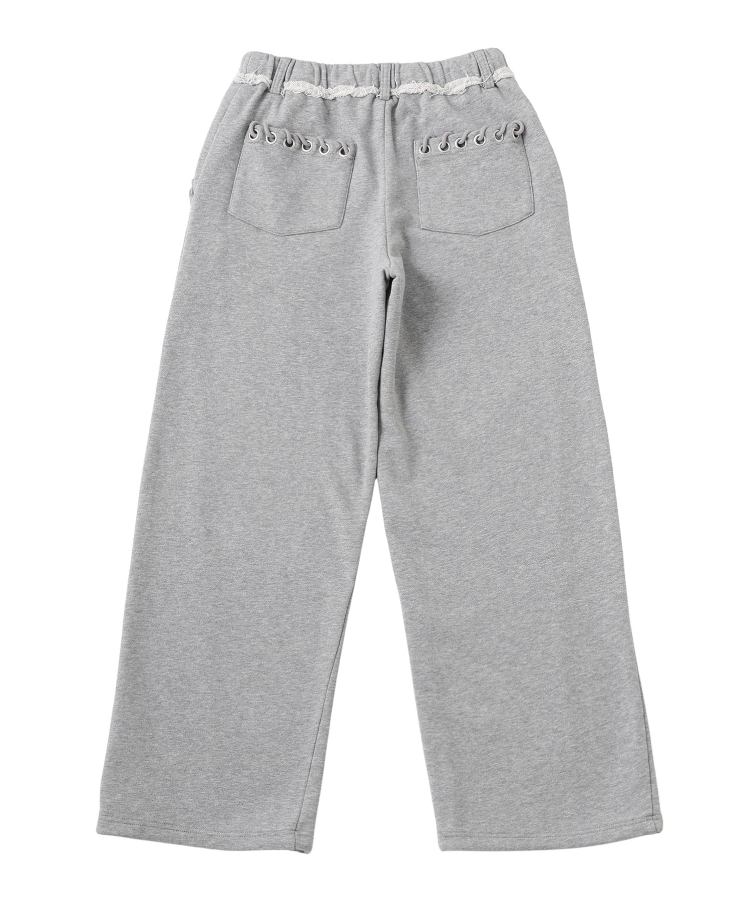 レースアップスウェットパンツ