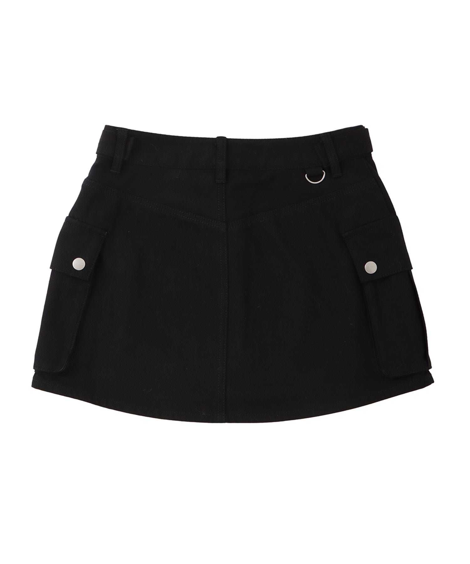 High waist cargo mini skirt