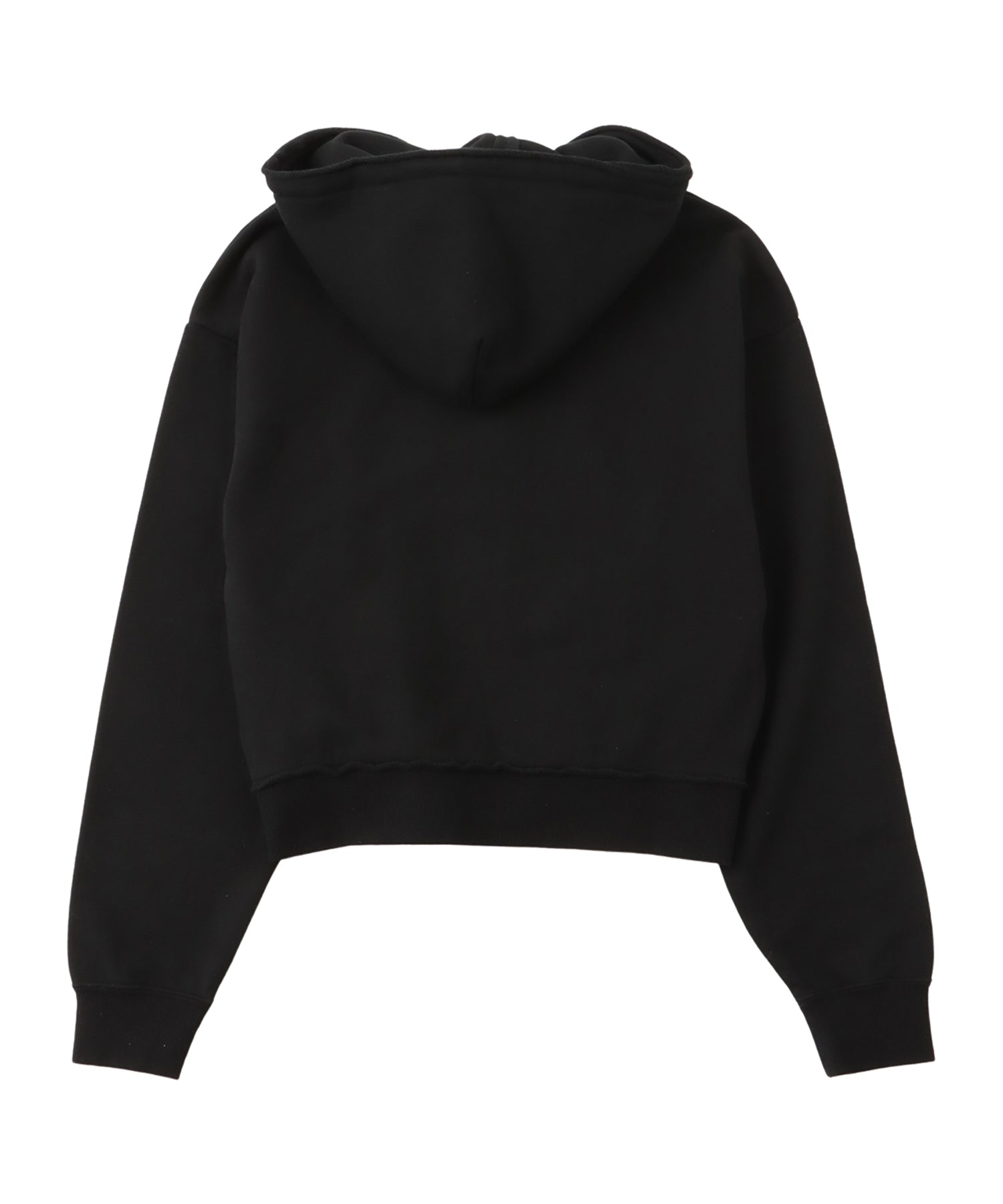 Cut off logo zip hoodie