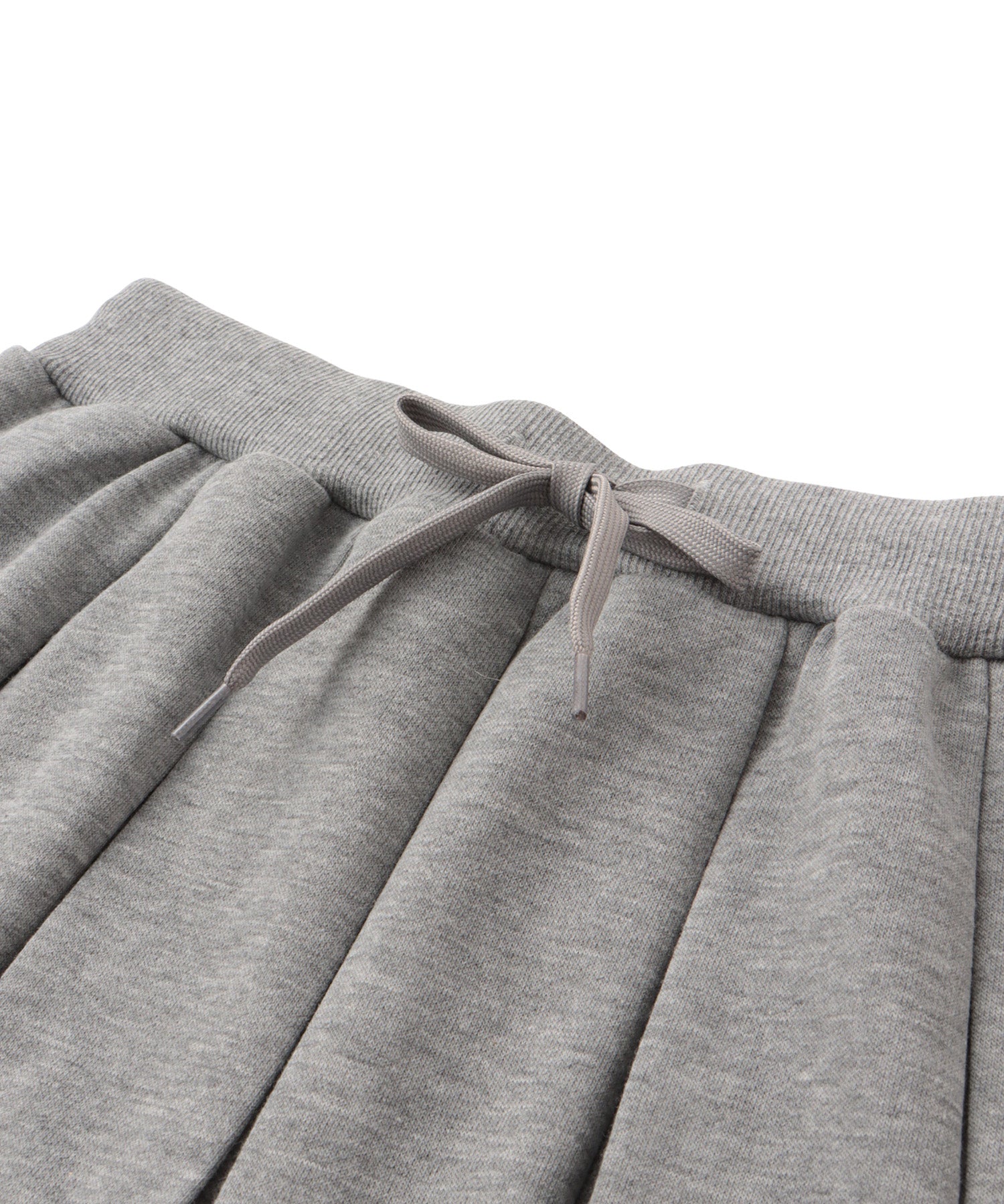 Lace layered sweat pleats skirt