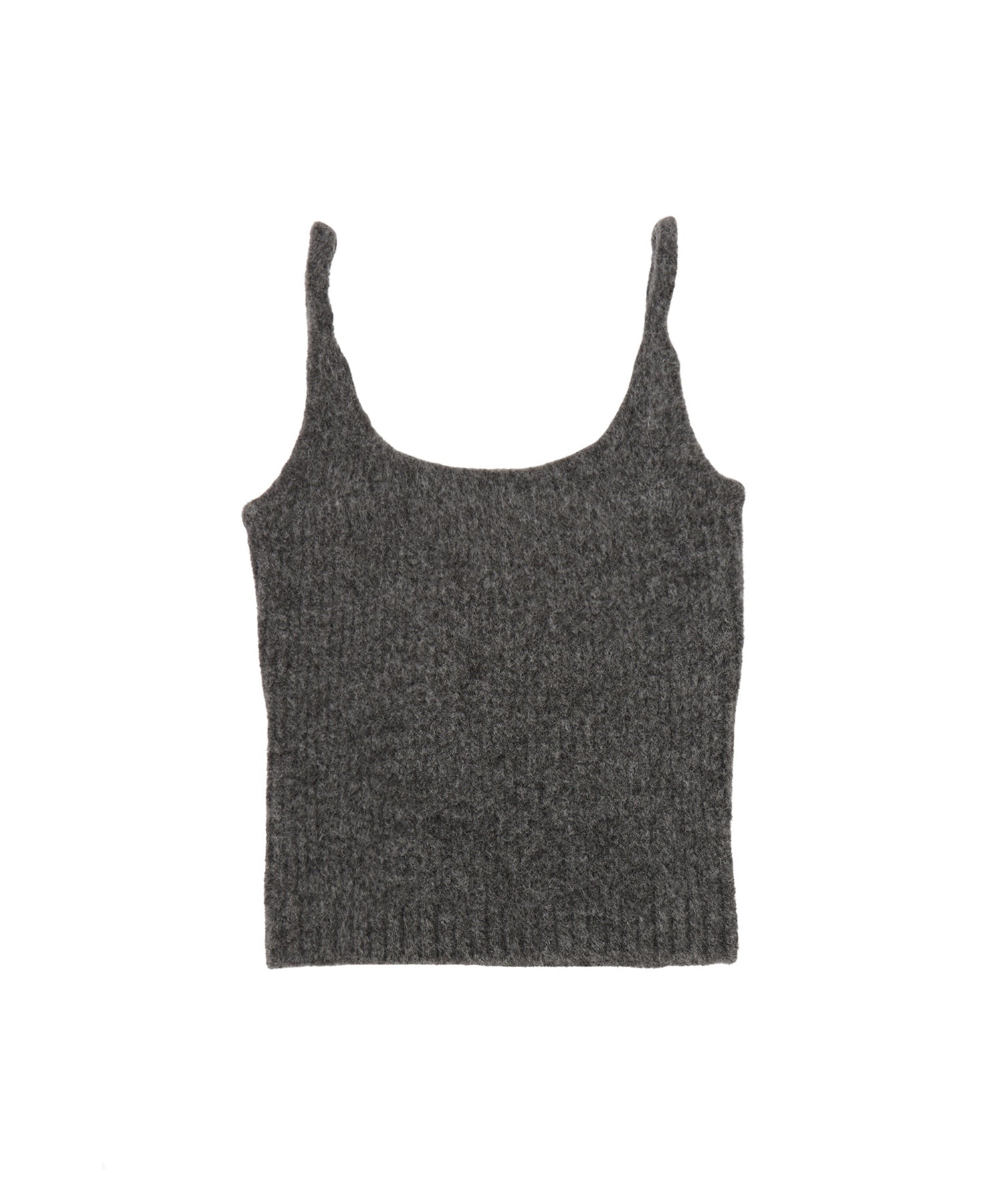 Front plate knit cardigan & camisole