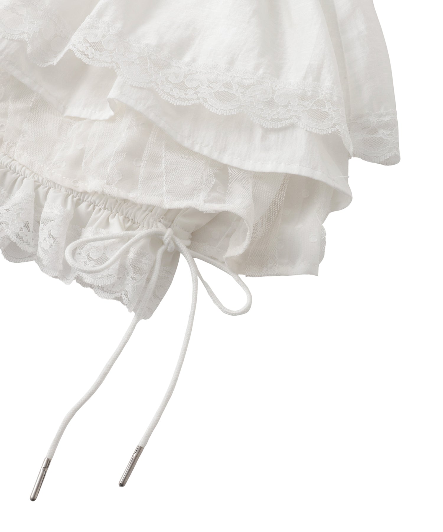 Random Lace Tiered Mini Skirt