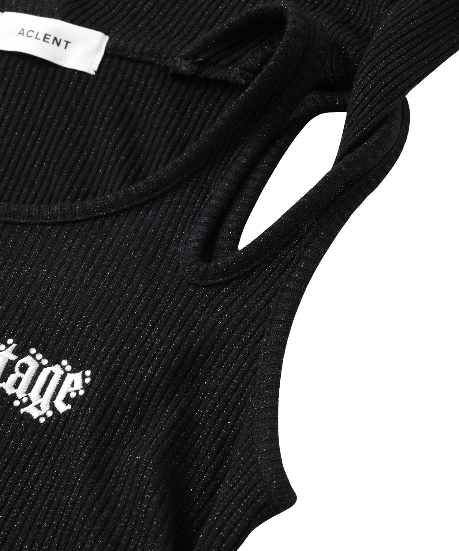 Lame Rib Hood Dress
