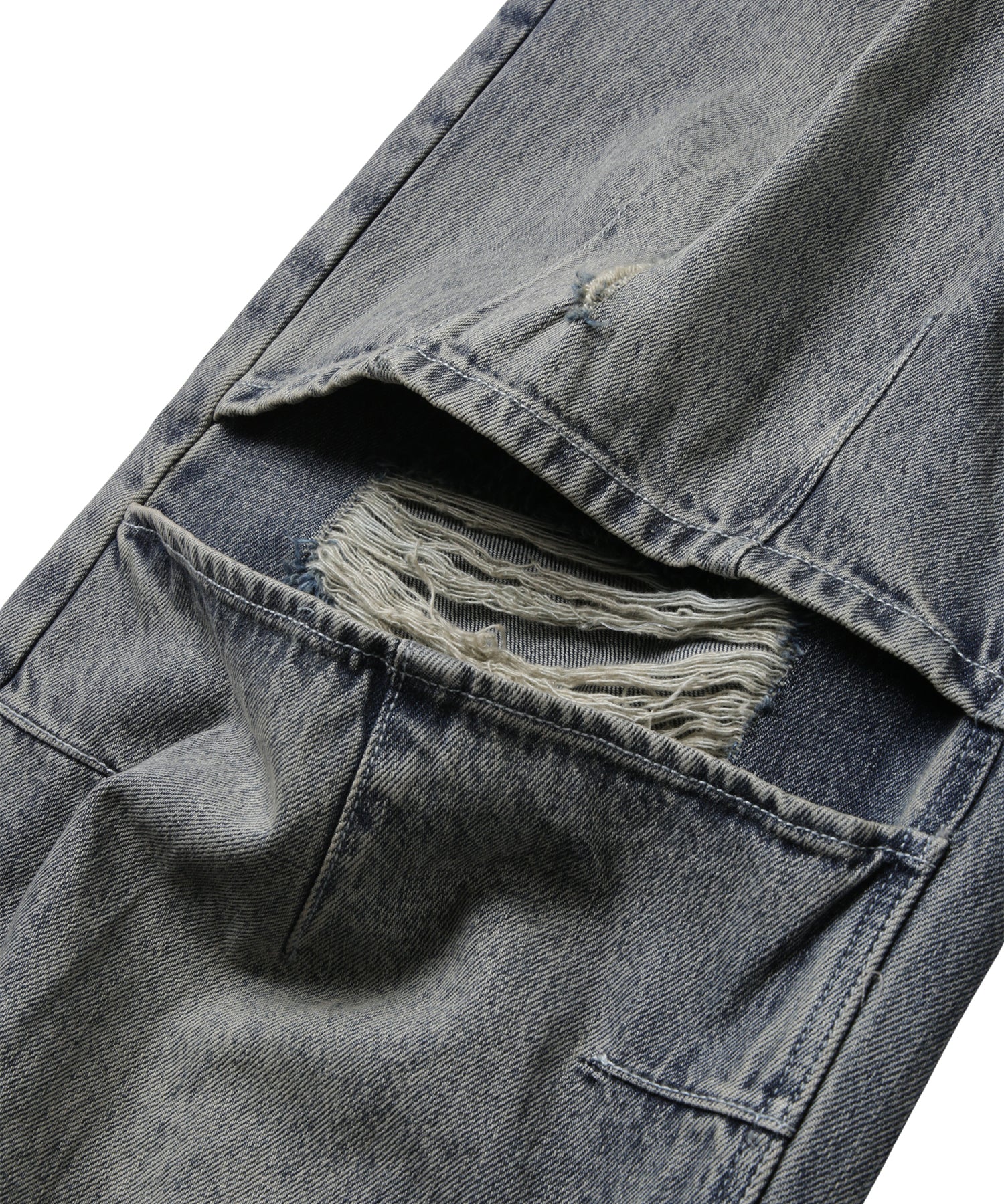 Layered Side-Slit Denim