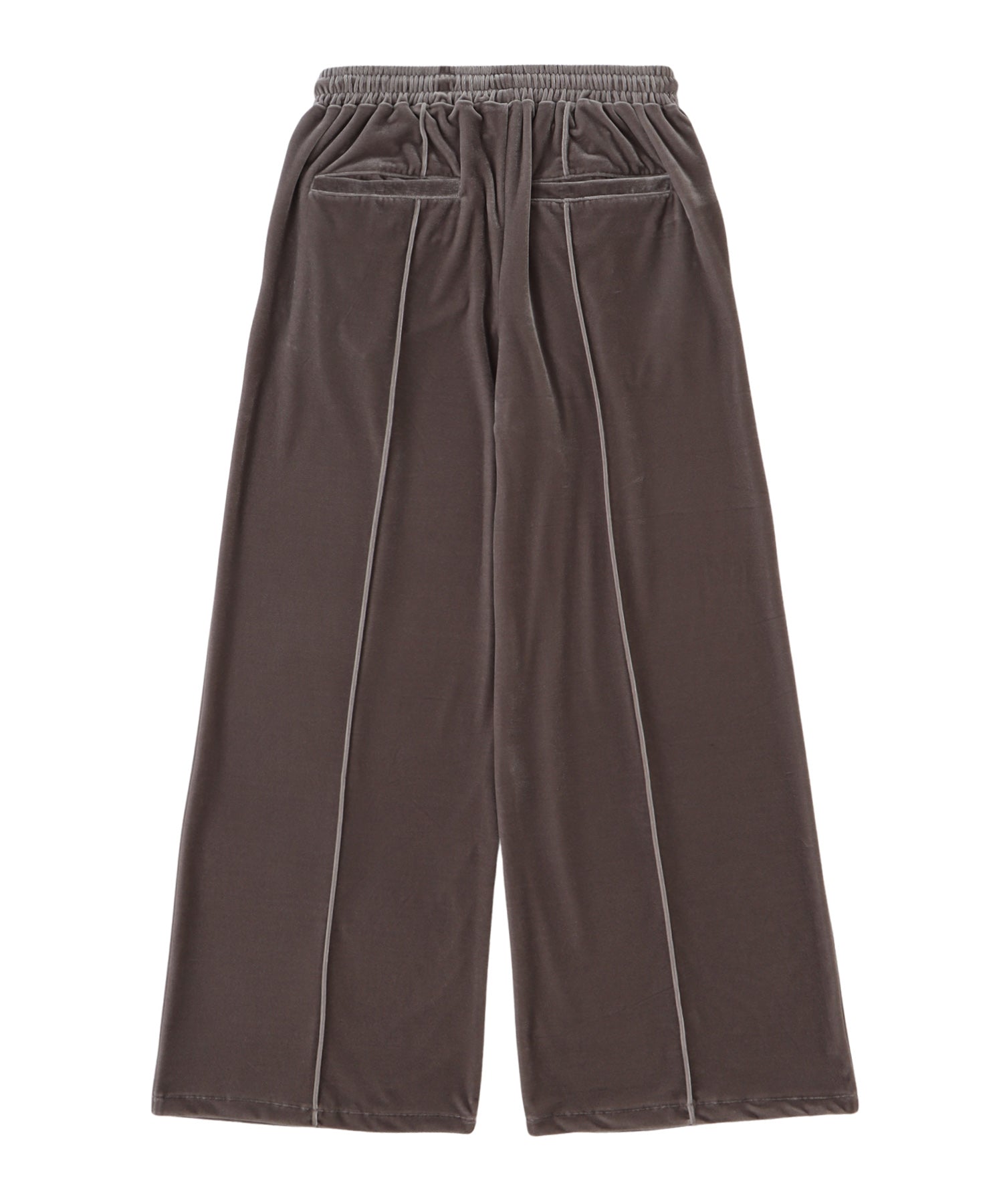 Pin tuck velour pants