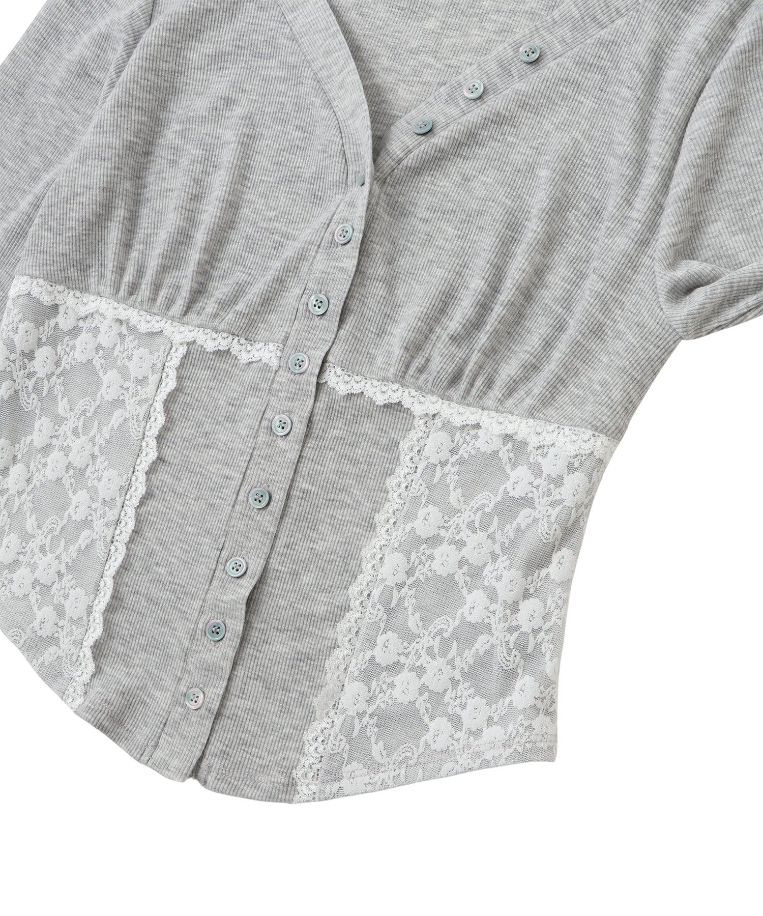 Lace Docking Front Button Top