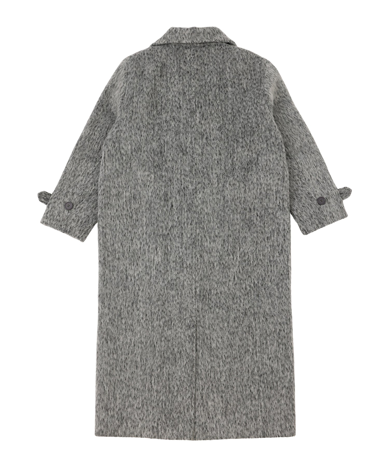 Stand collar shaggy long coat