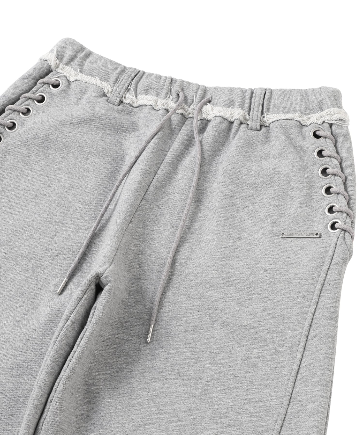 レースアップスウェットパンツ