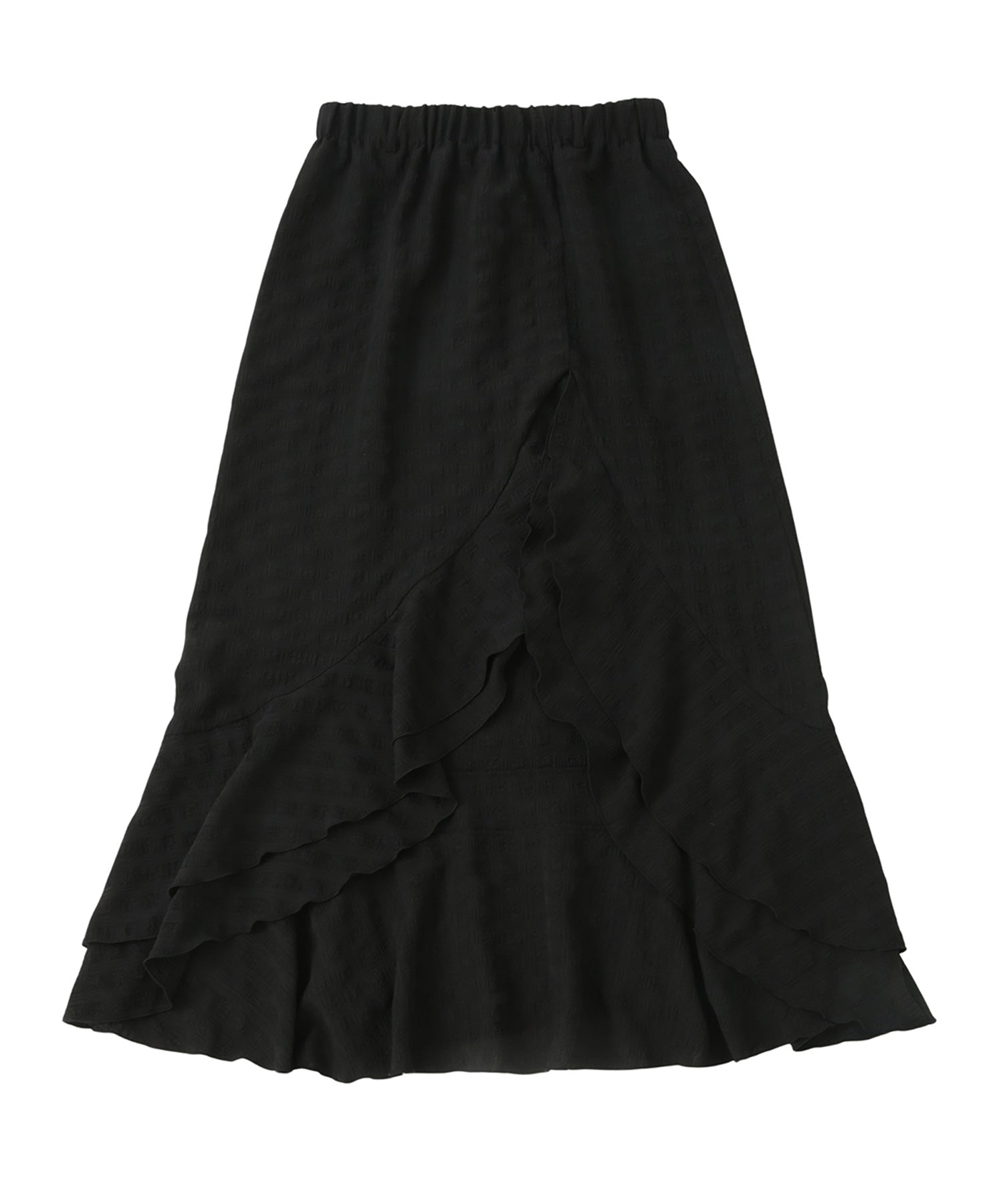 Asymmetry tiered skirt