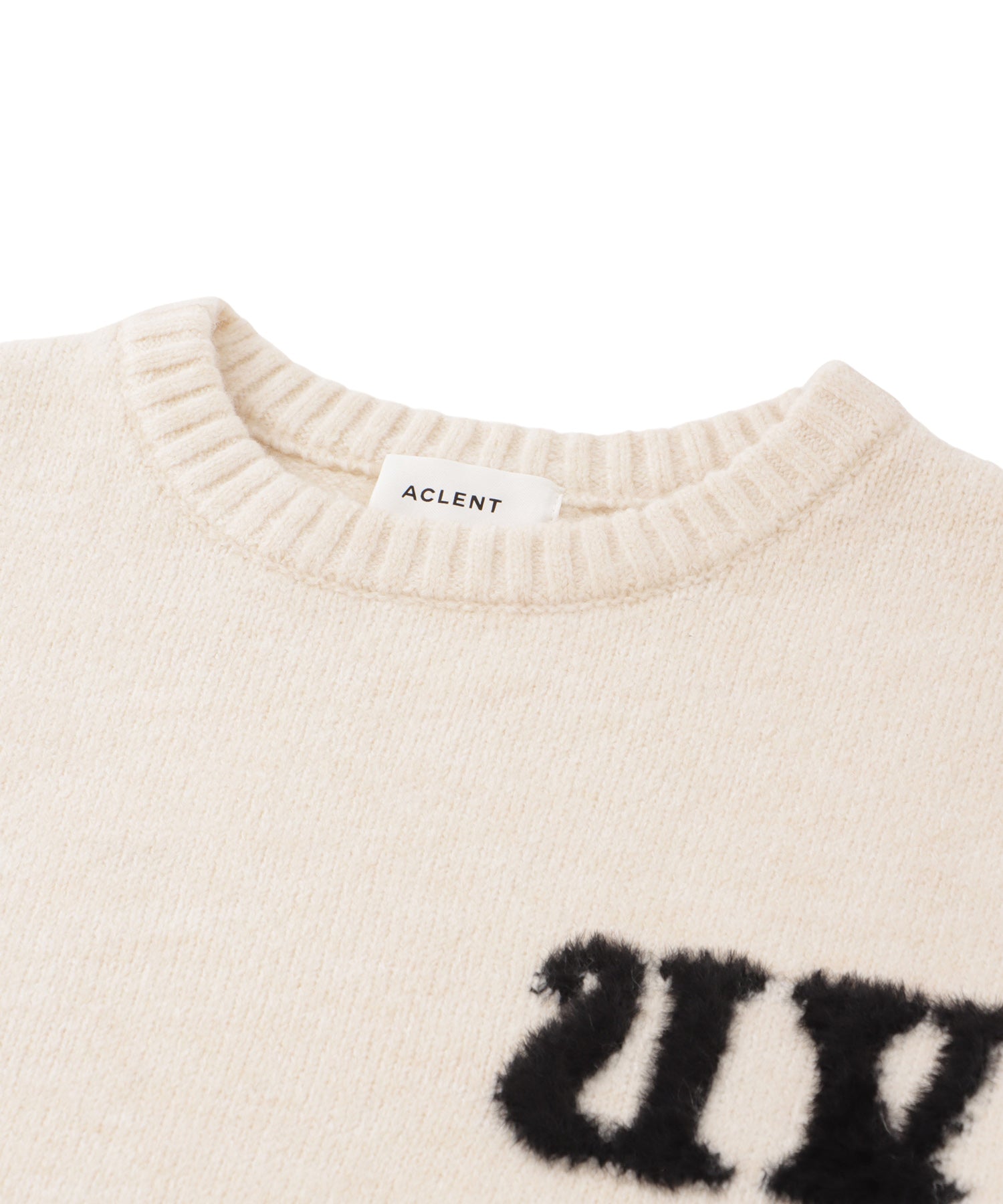 Point shaggy logo loose knit