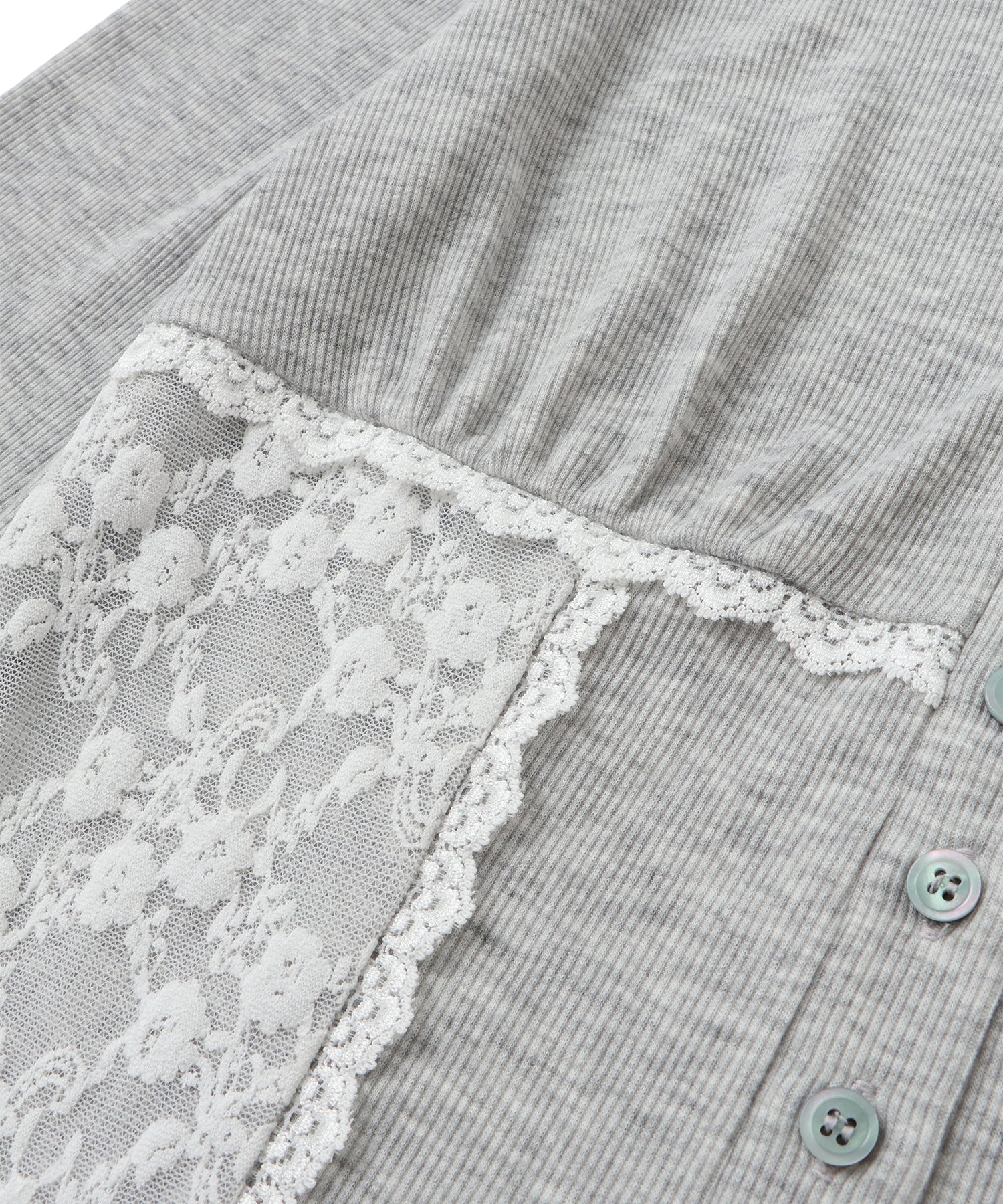 Lace Docking Front Button Top