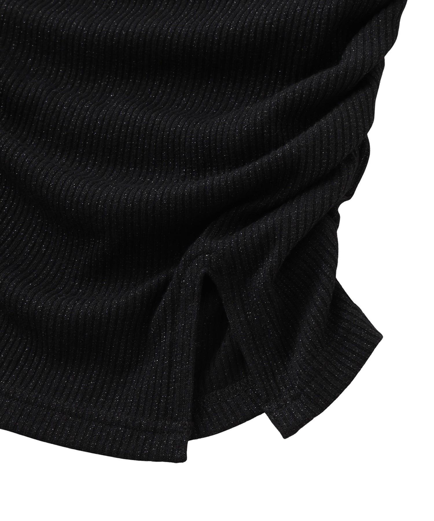 Lame Rib Hood Dress