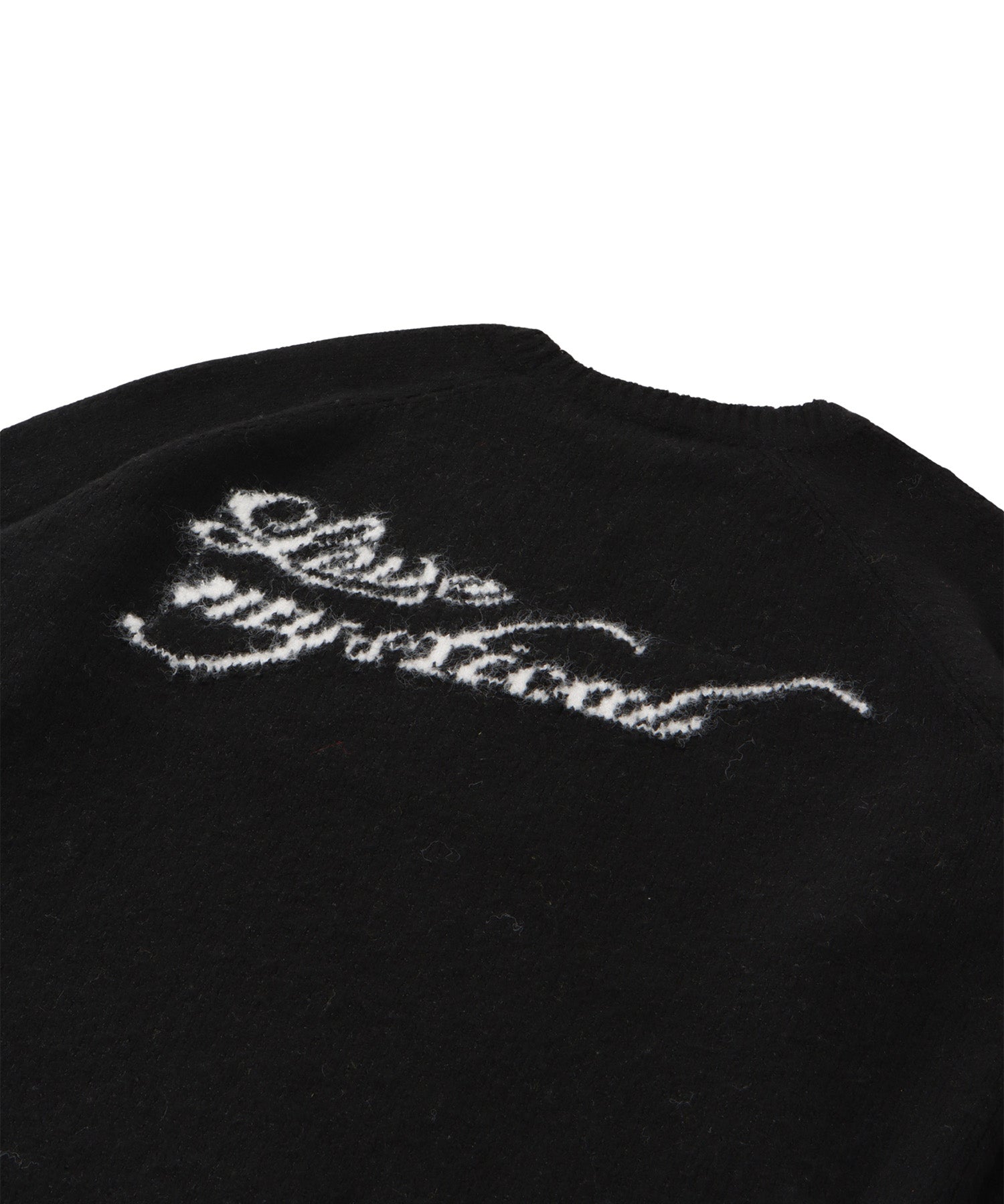 Back logo jacquard loose knit