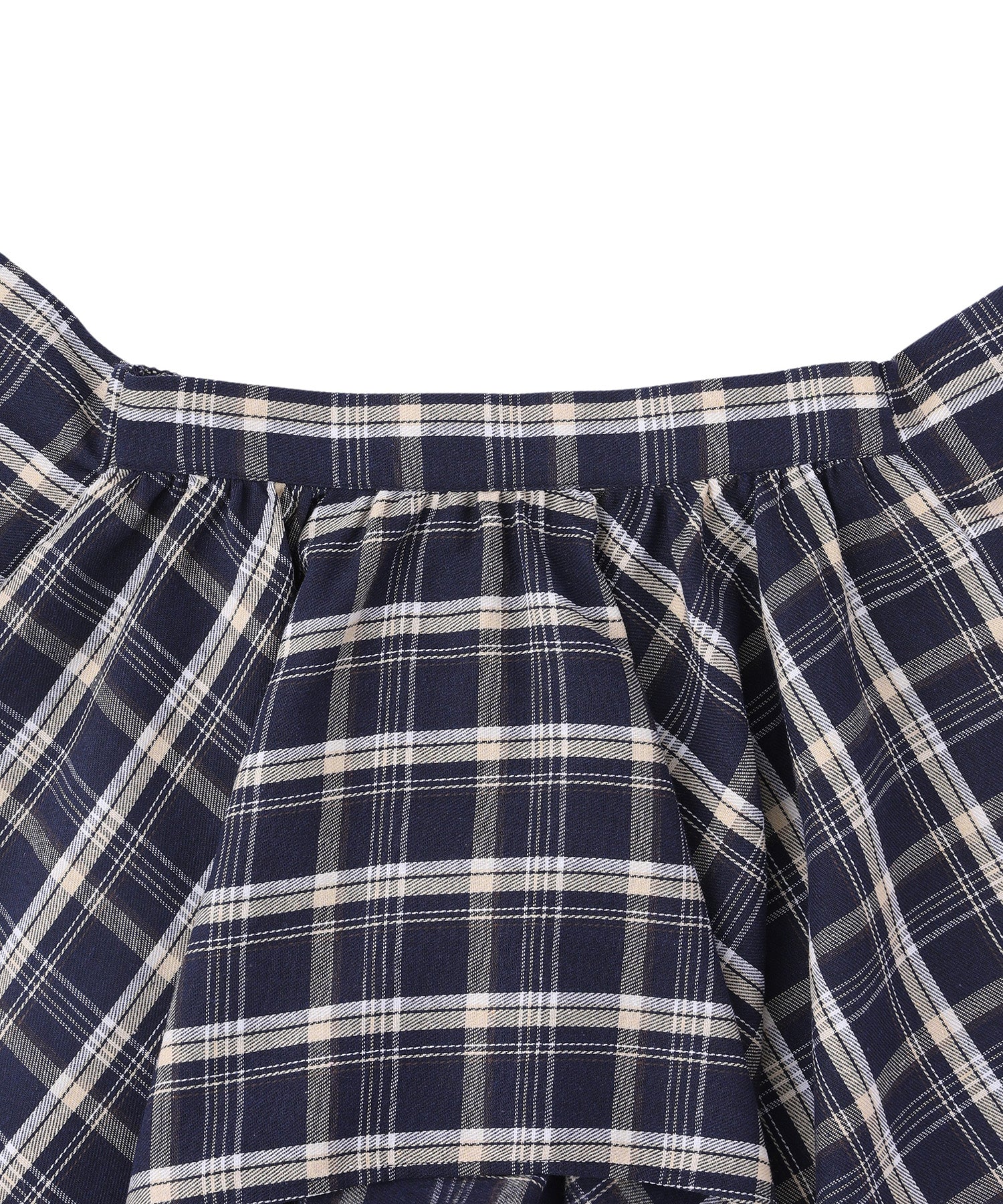 Asymmetry check mini skirt Ⅱ