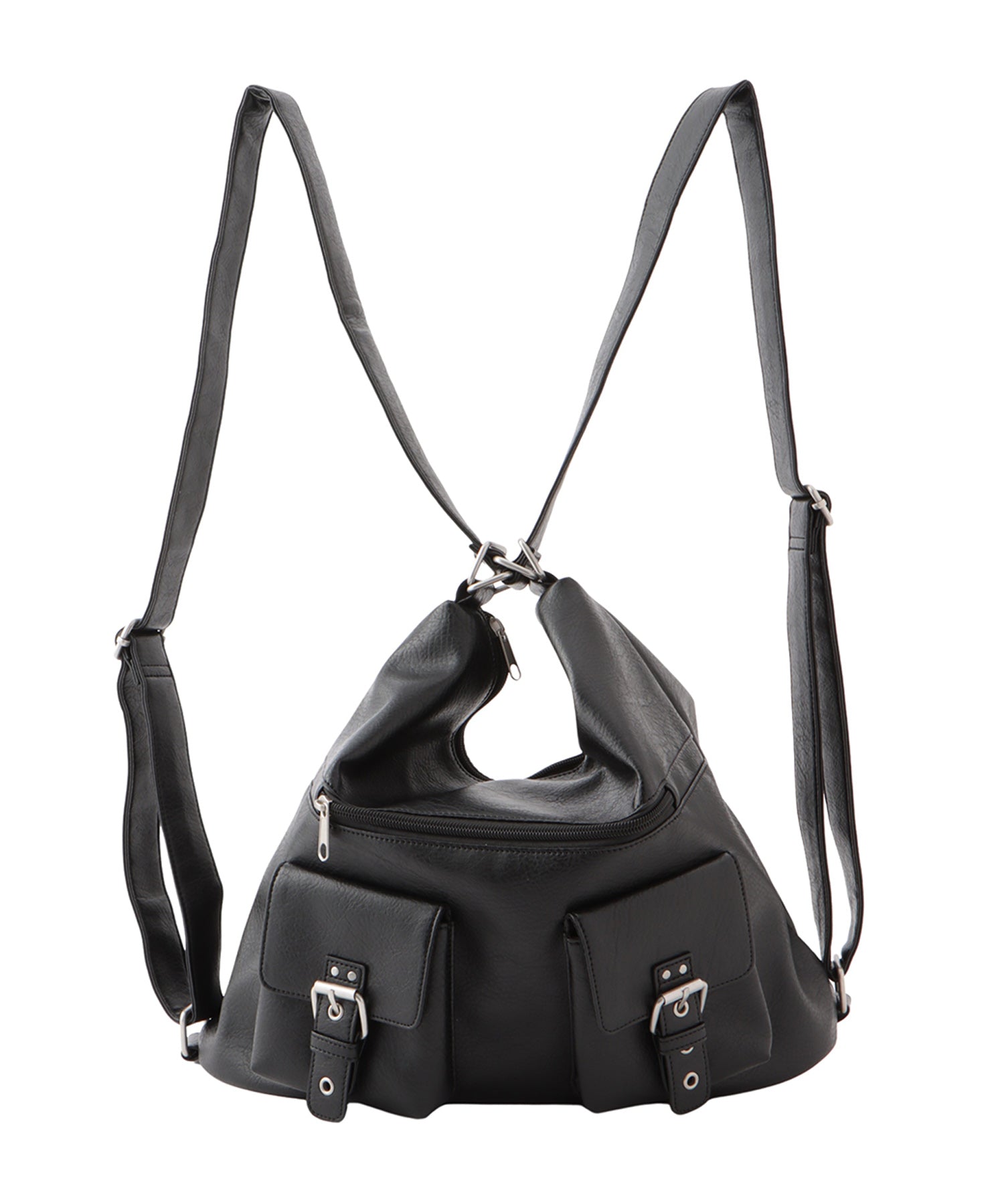 Vintage leather 2way shoulder bag