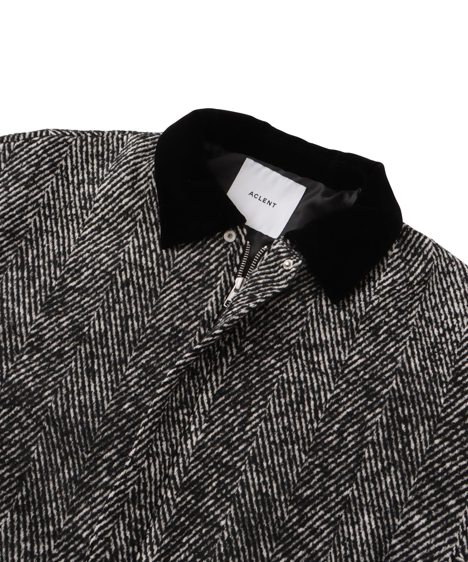 Herringbone tweed blouson