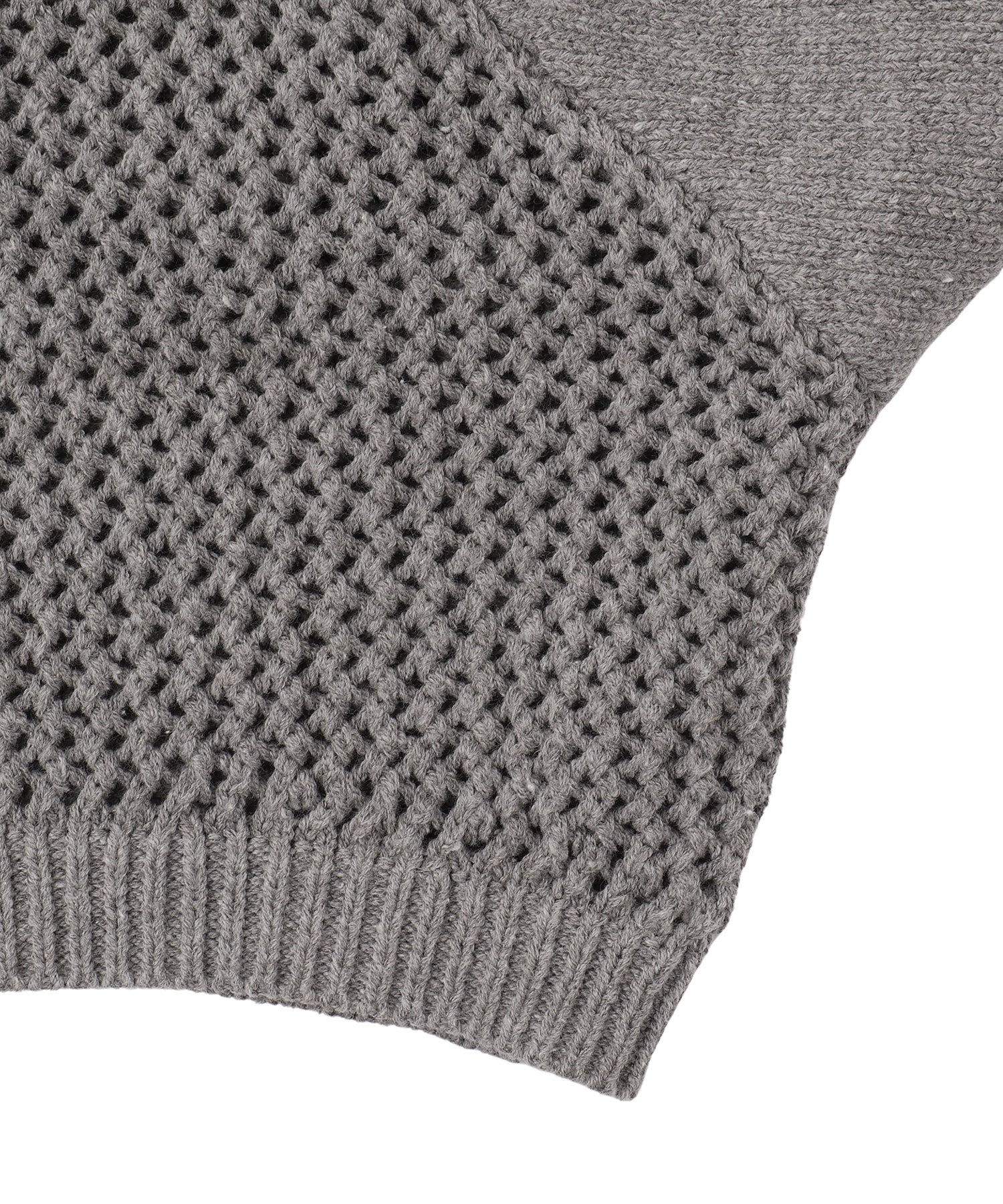 Short crochet knit hoodie