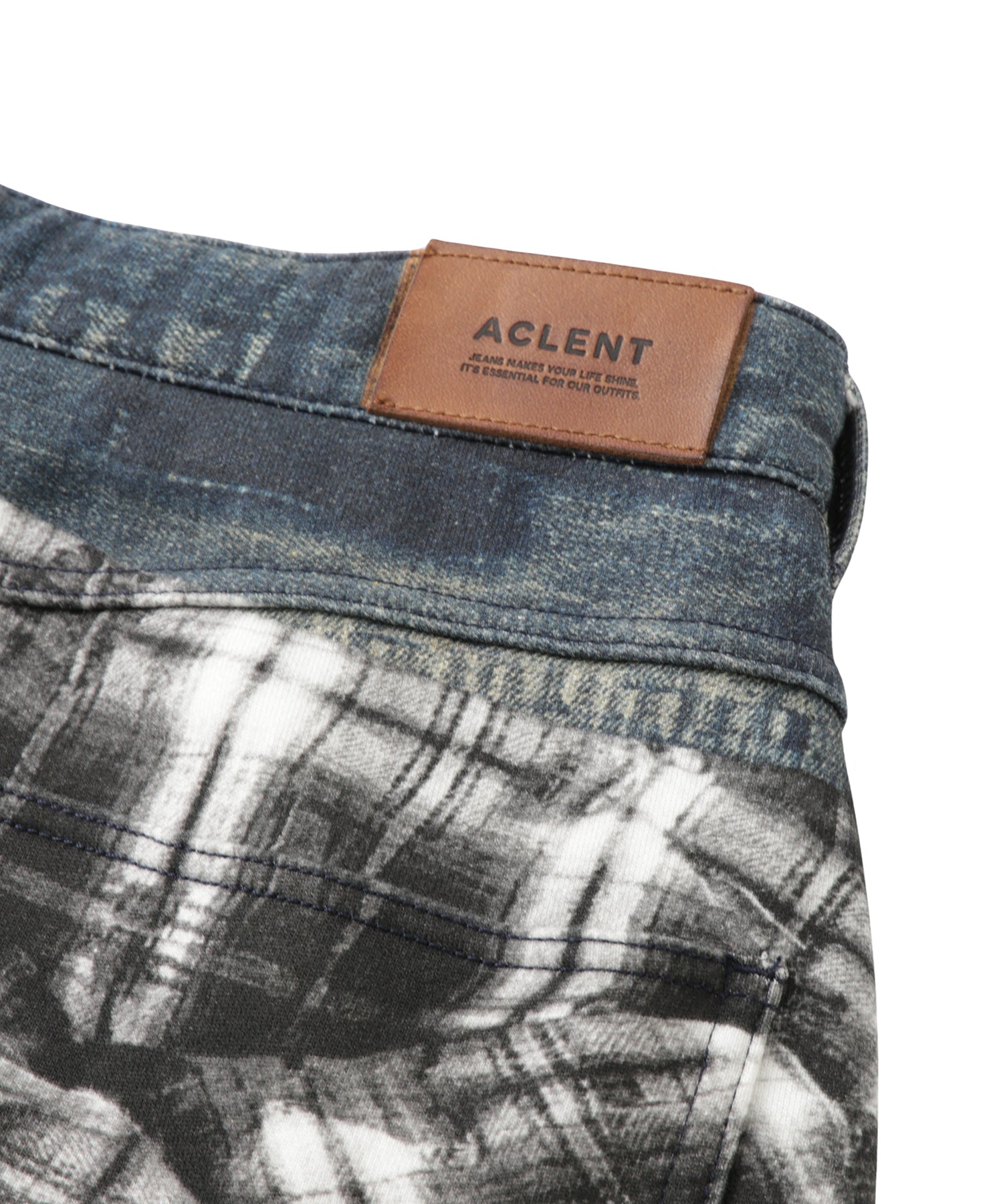 Printed Sweatpants – Checked Shirt Denim｜ACLENT（アクレント）