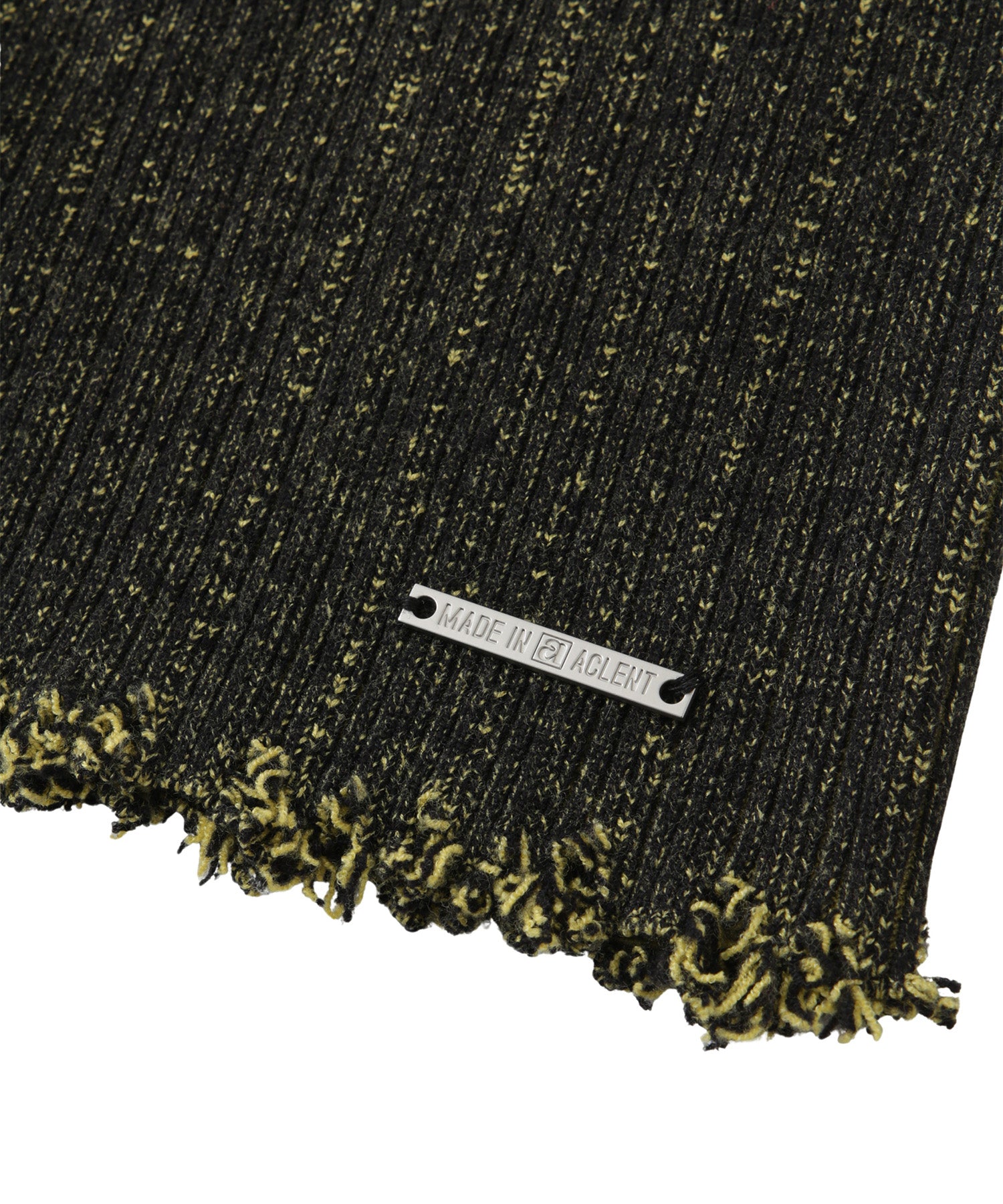 ランダムリブタートルニットトップス