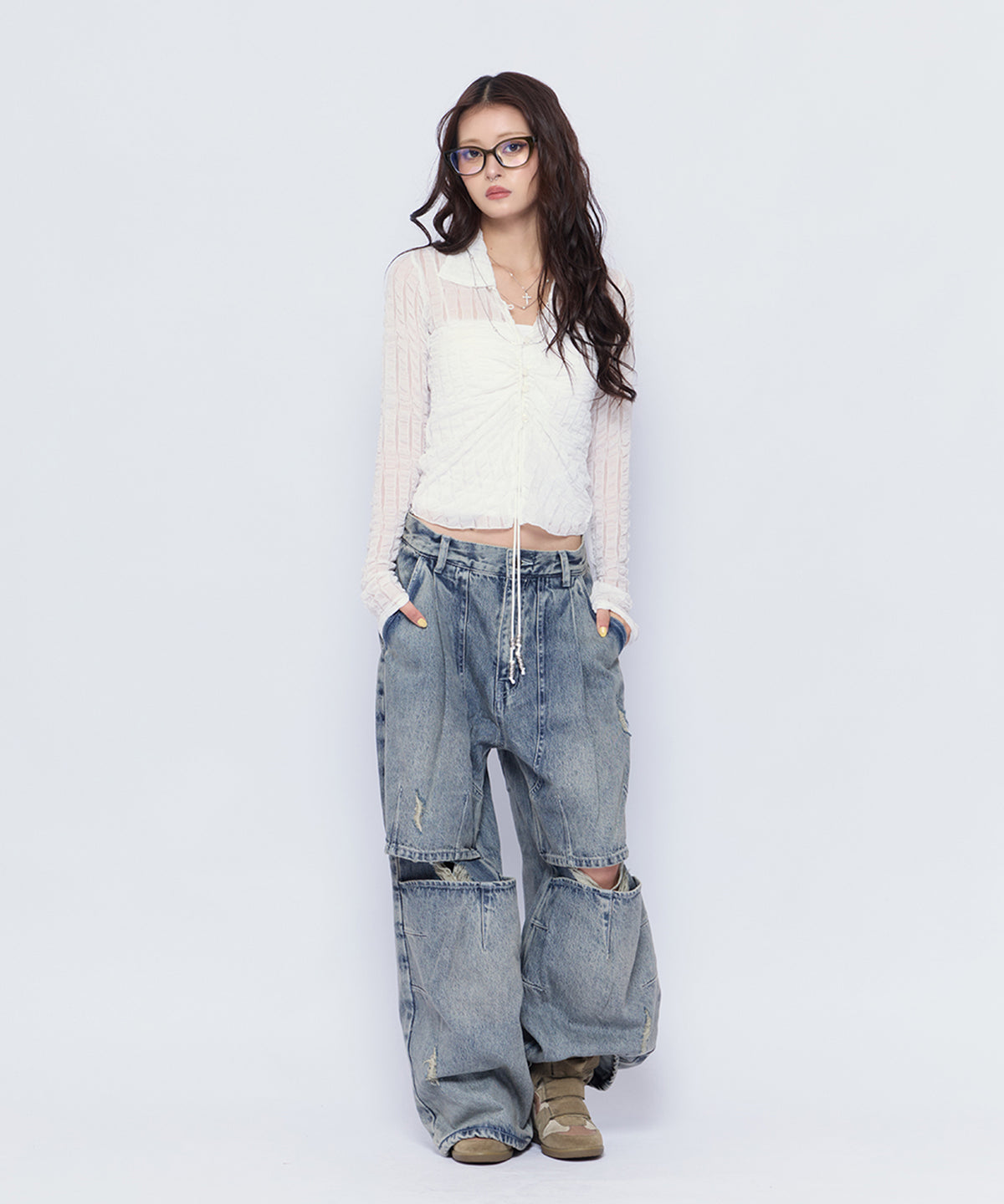 MODEL:160cm/COLOR:WHT/SIZE:F