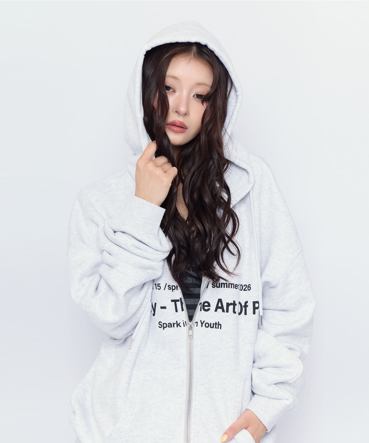 MODEL:160cm/COLOR:GRY/SIZE:F