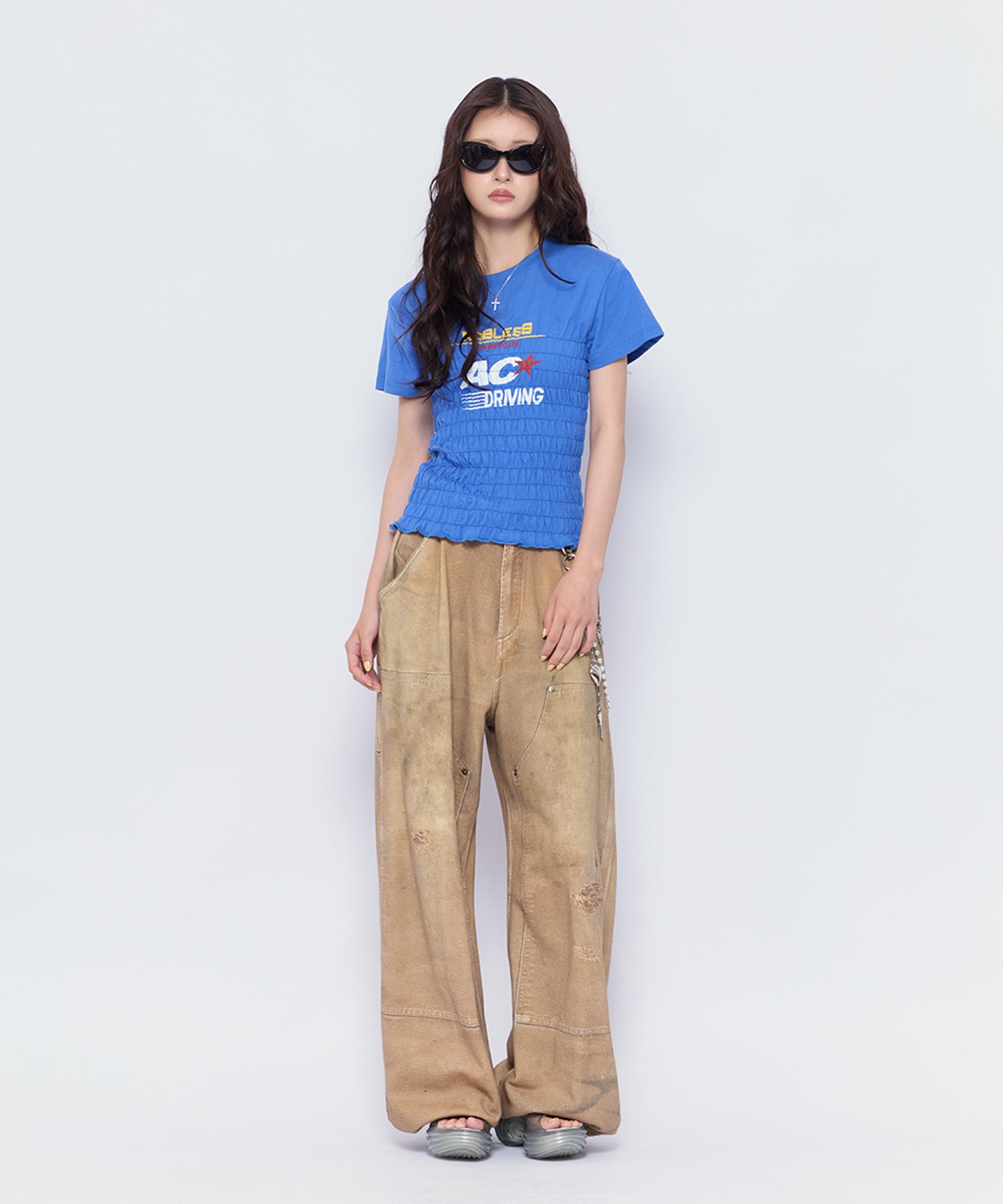MODEL:160cm/COLOR:BLU/SIZE:F