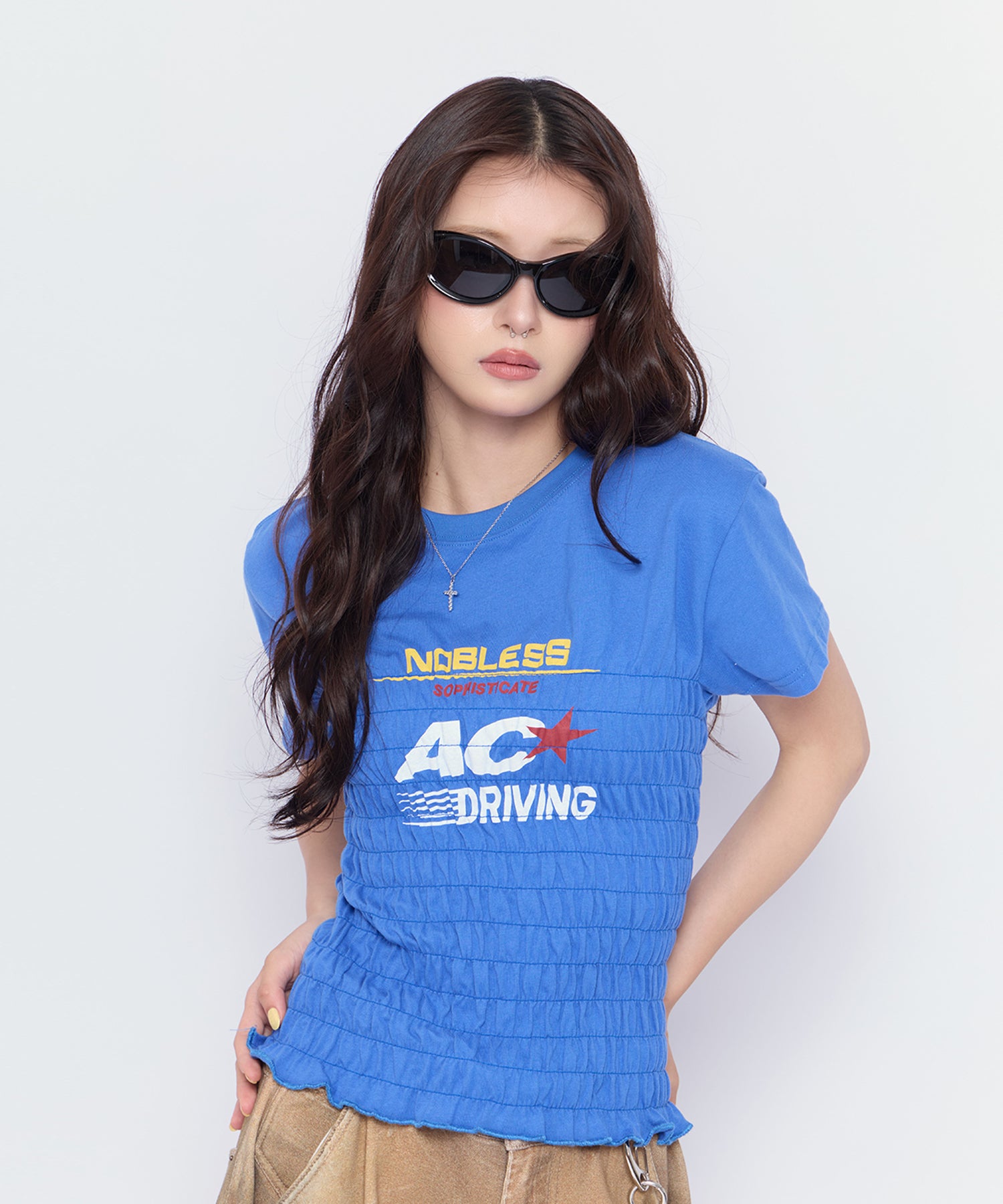 MODEL:160cm/COLOR:BLU/SIZE:F