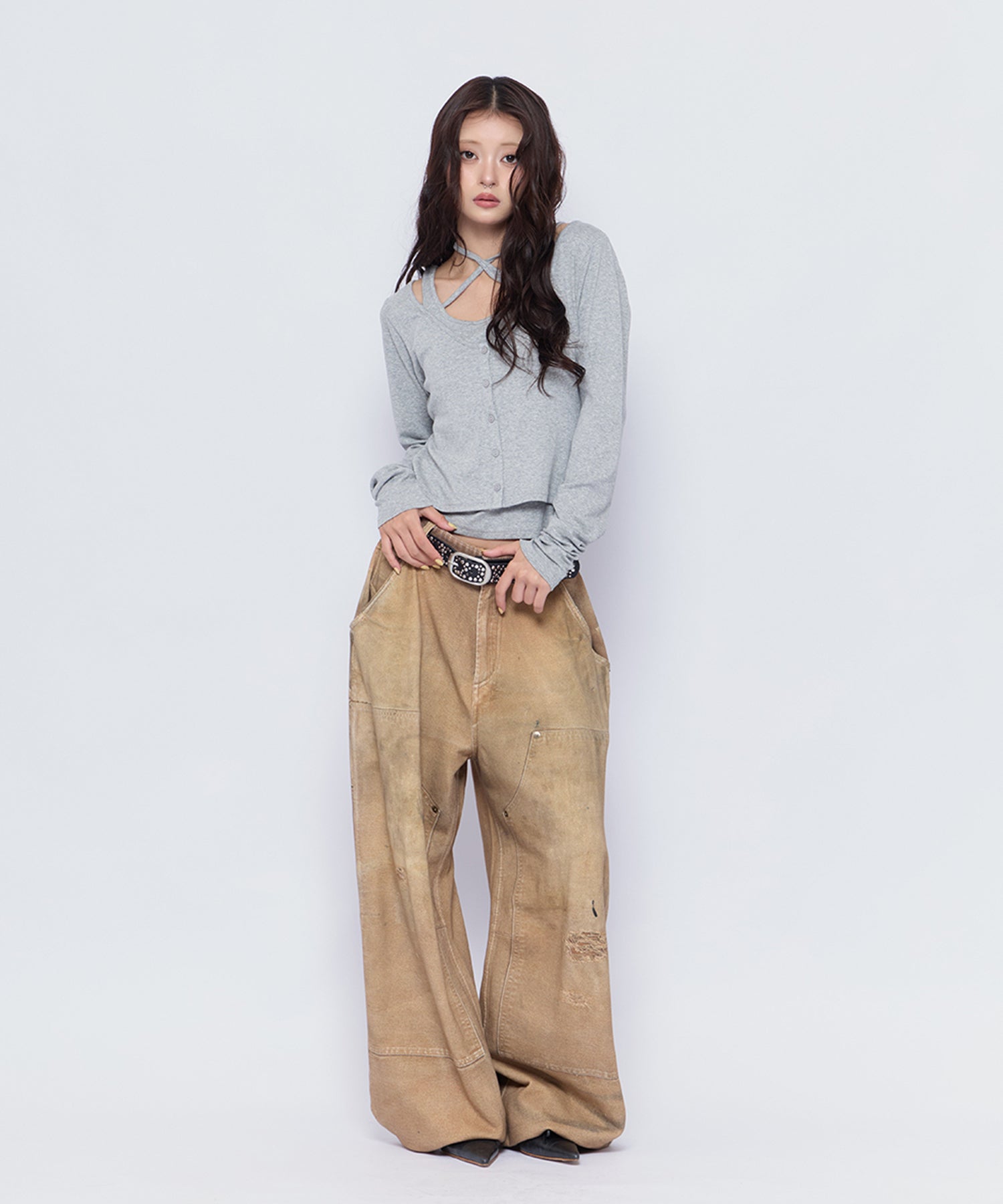MODEL:160cm/COLOR:GRY/SIZE:F