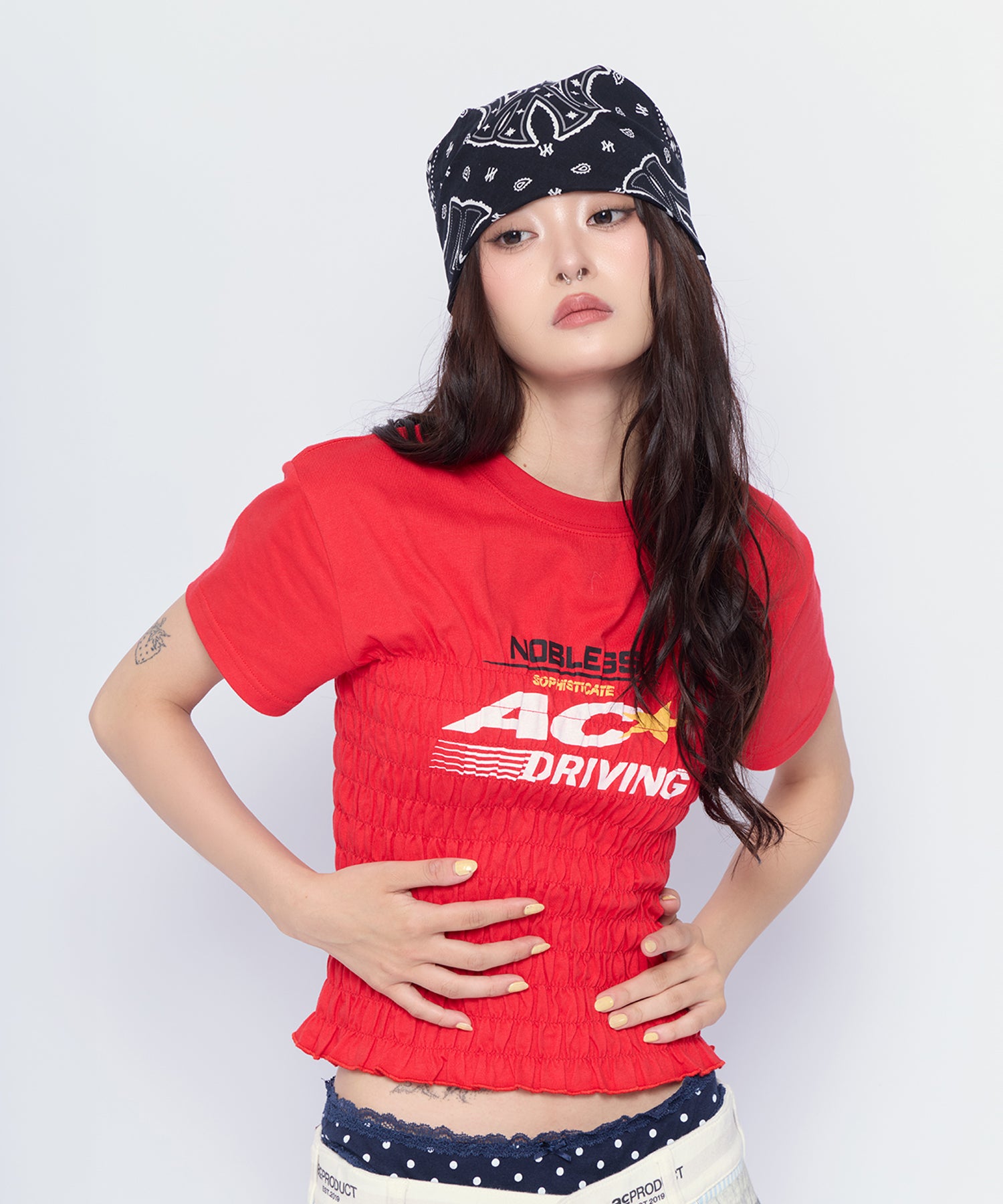 MODEL:160cm/COLOR:RED/SIZE:F