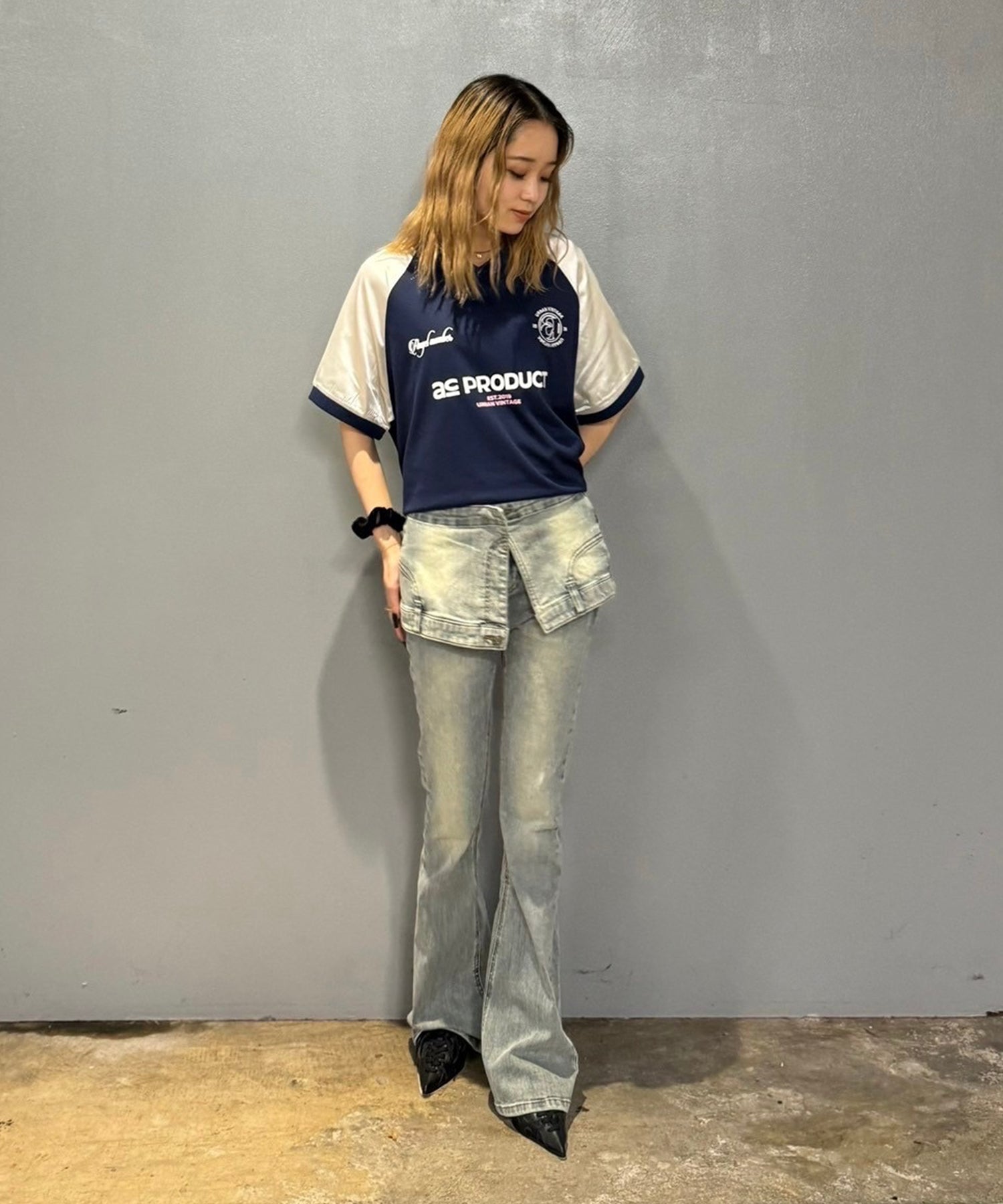 STAFF:155cm/COLOR:NAVY/SIZE:F