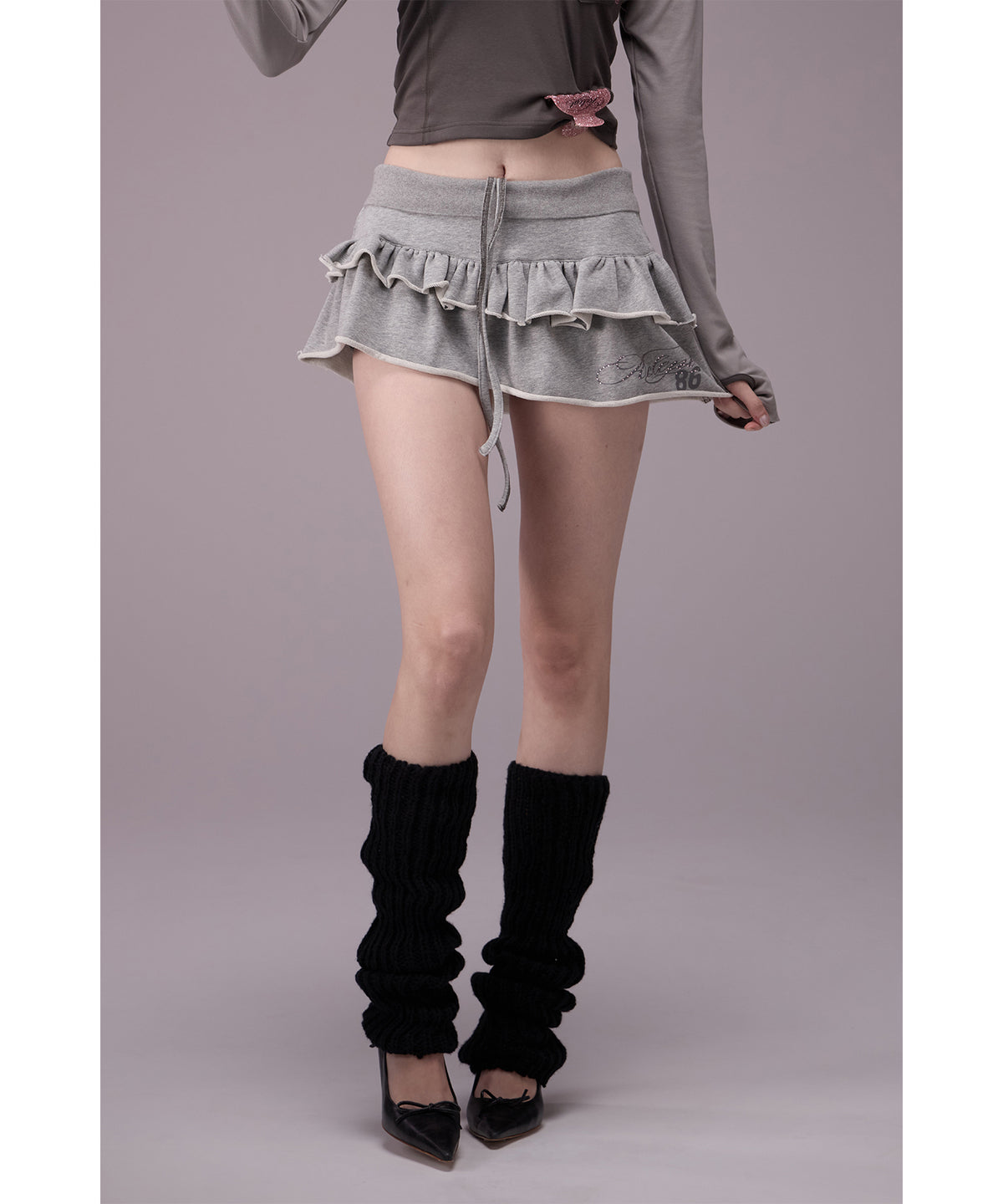 MODEL:176cm/COLOR:GRY/SIZE:F