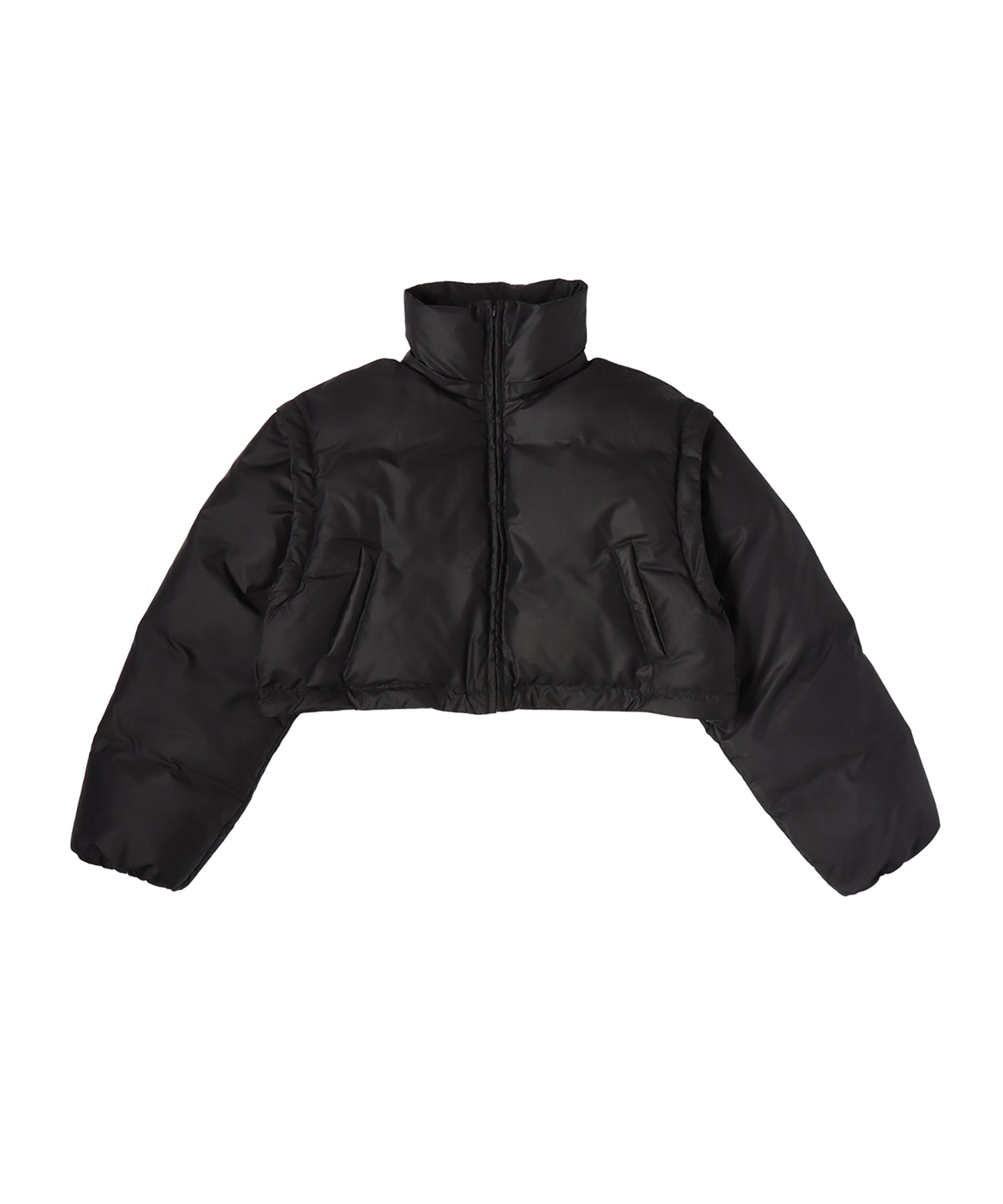 Multi way hooded down jacket