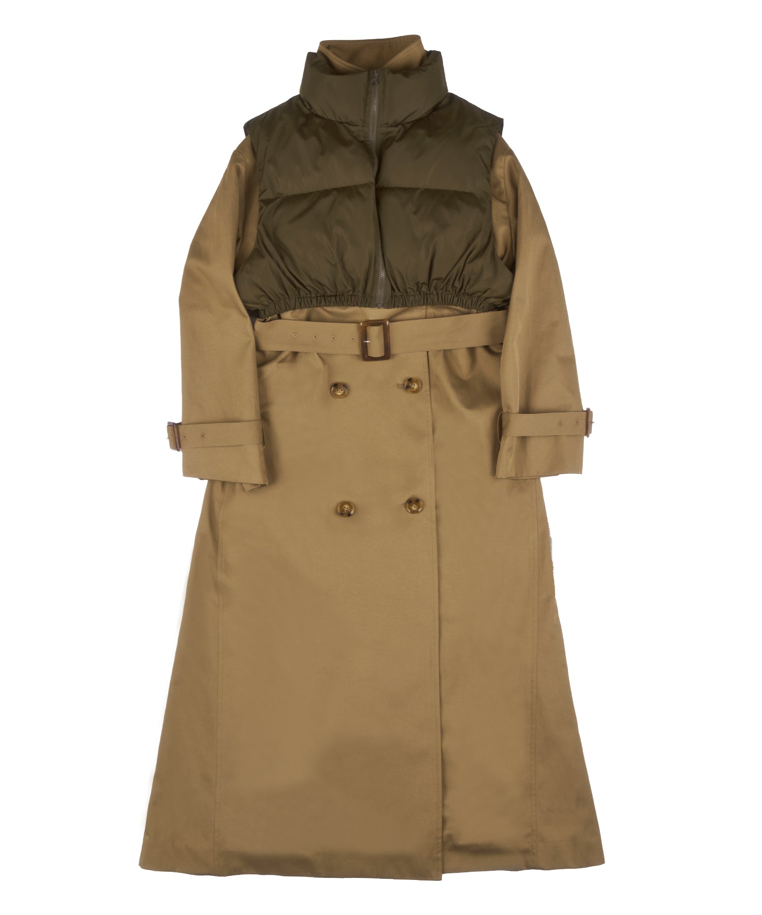 3way layered trench coat