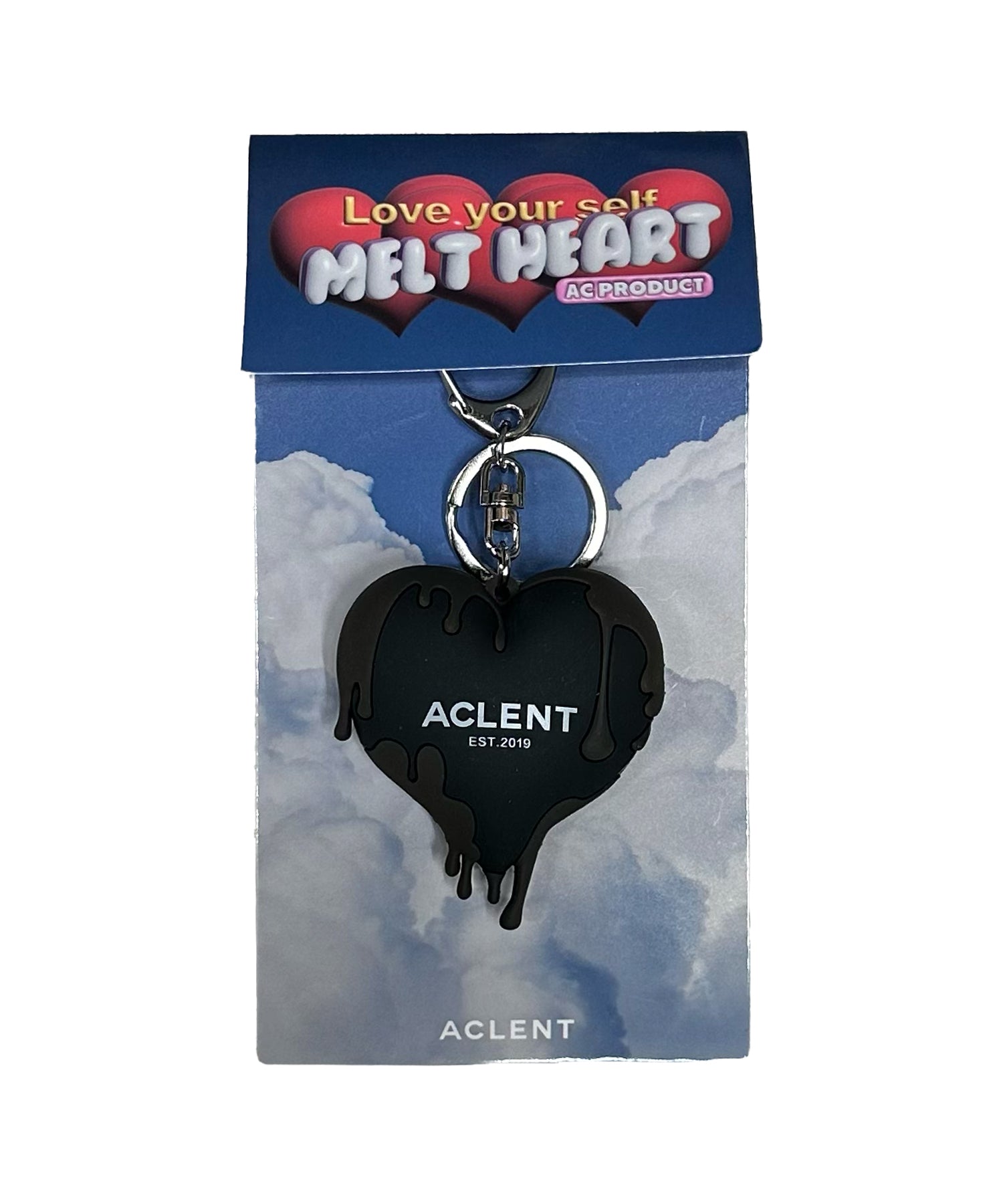 Drip heart rubber key holder