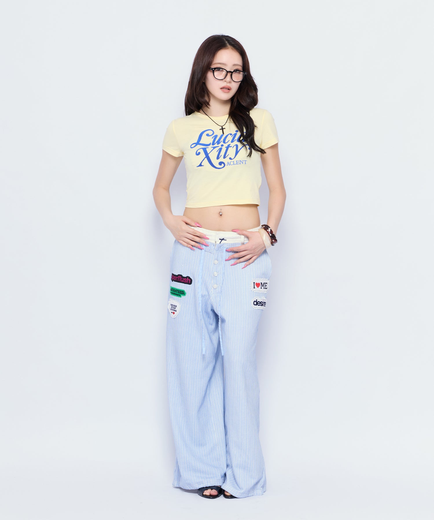 MODEL:170cm/COLOR:BLU/SIZE:F