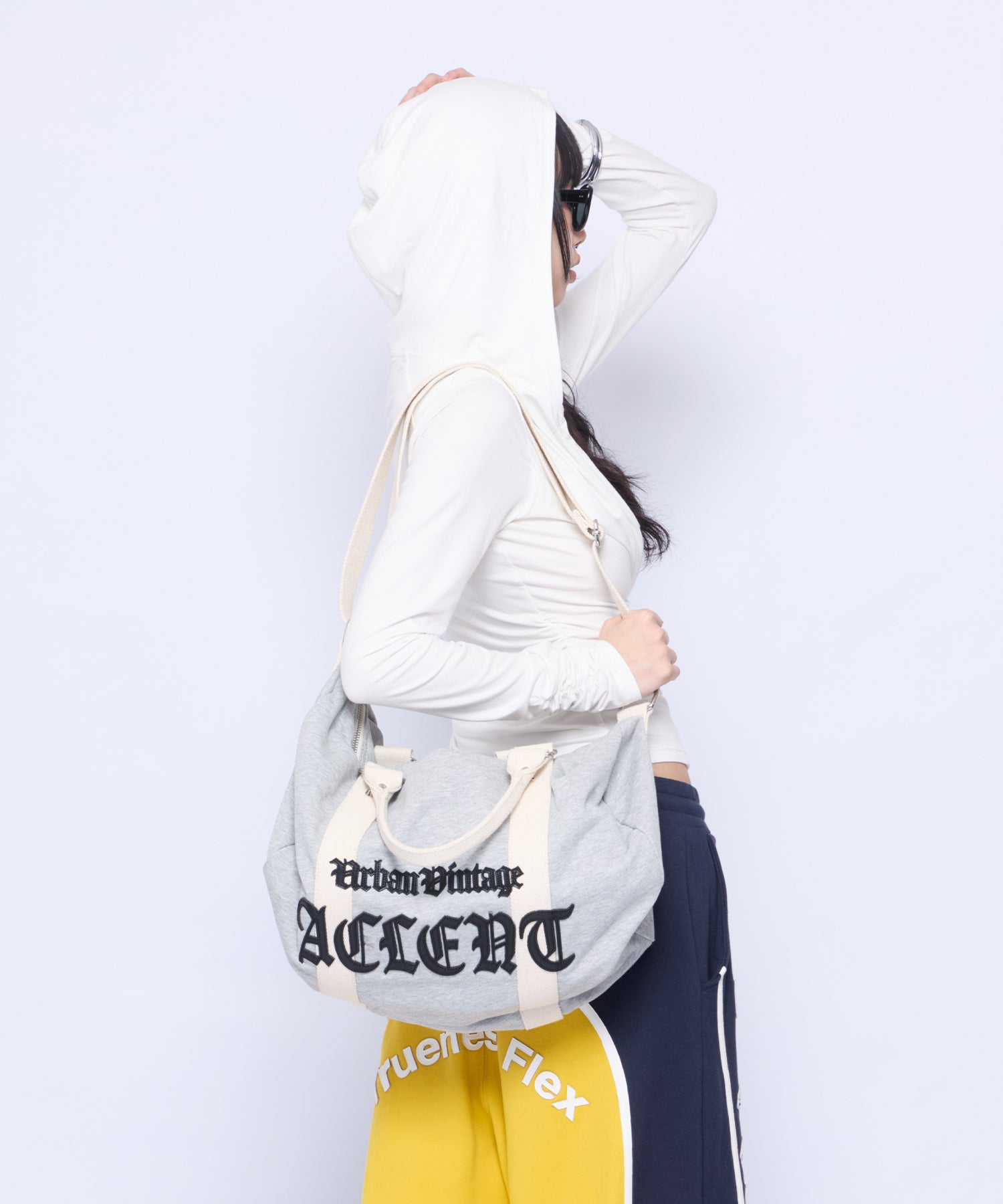 Leather Patch Sweat Bag