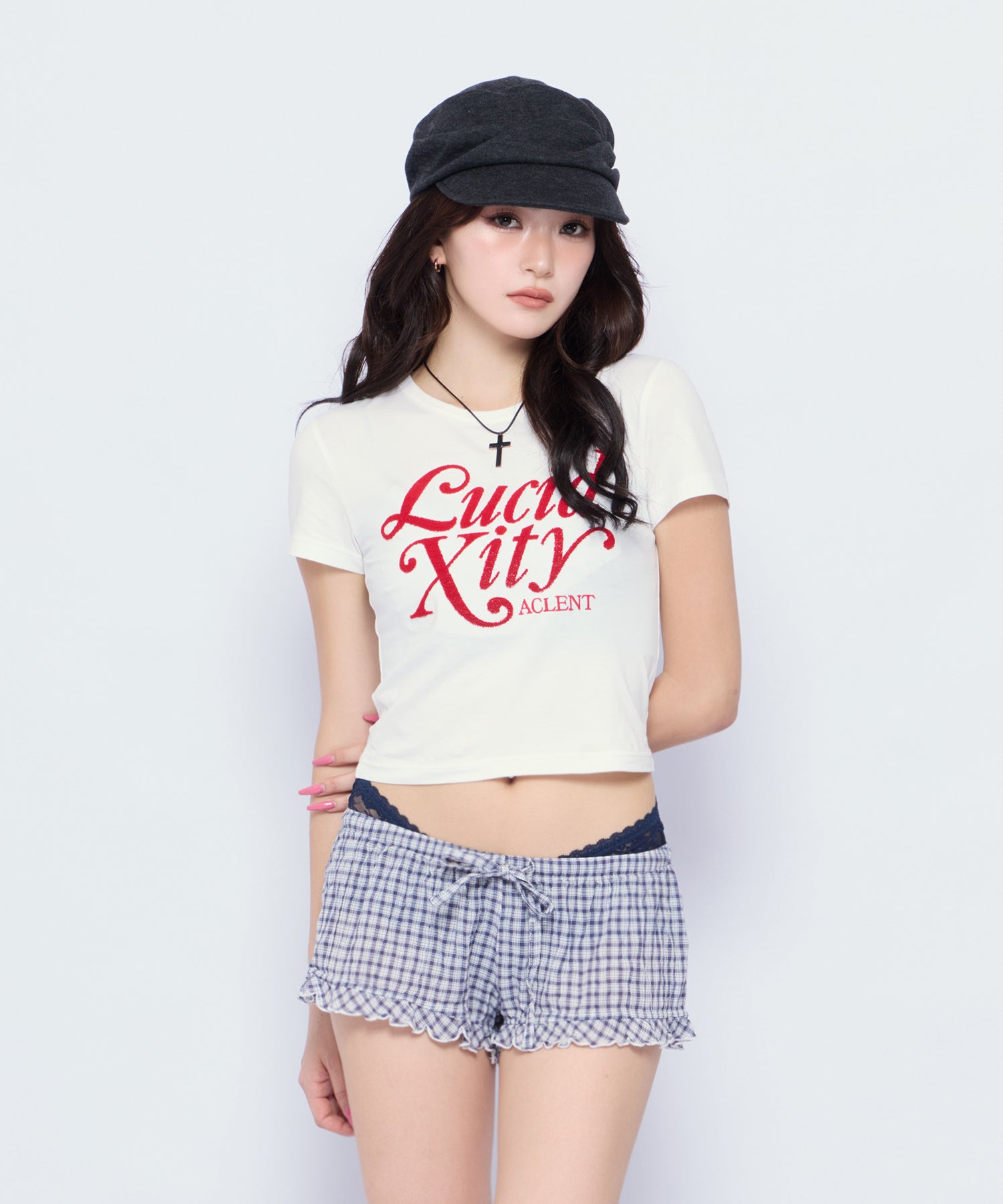 MODEL:170cm/COLOR:WHT/SIZE:F