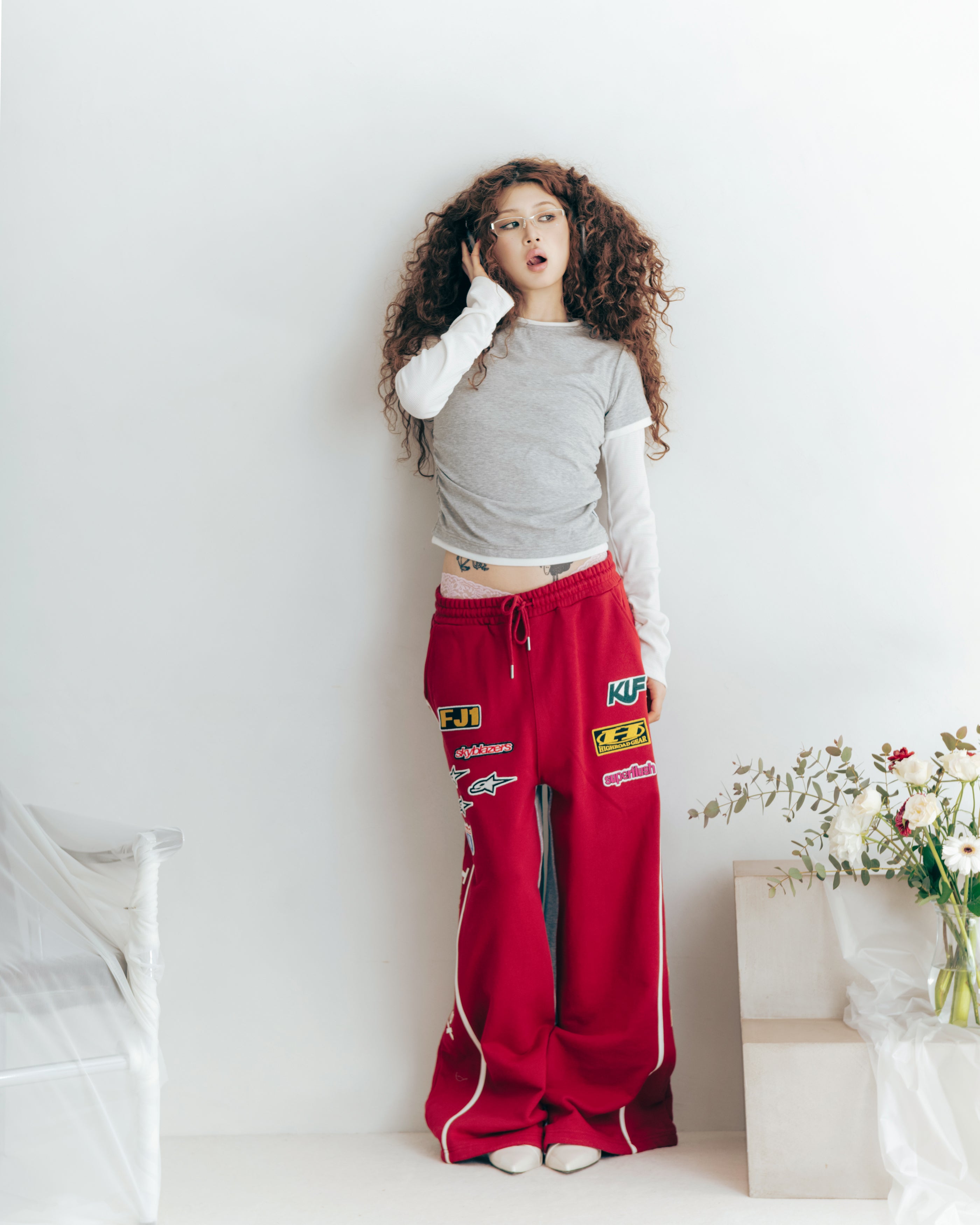 MODEL:168cm/COLOR:GRY/SIZE:F