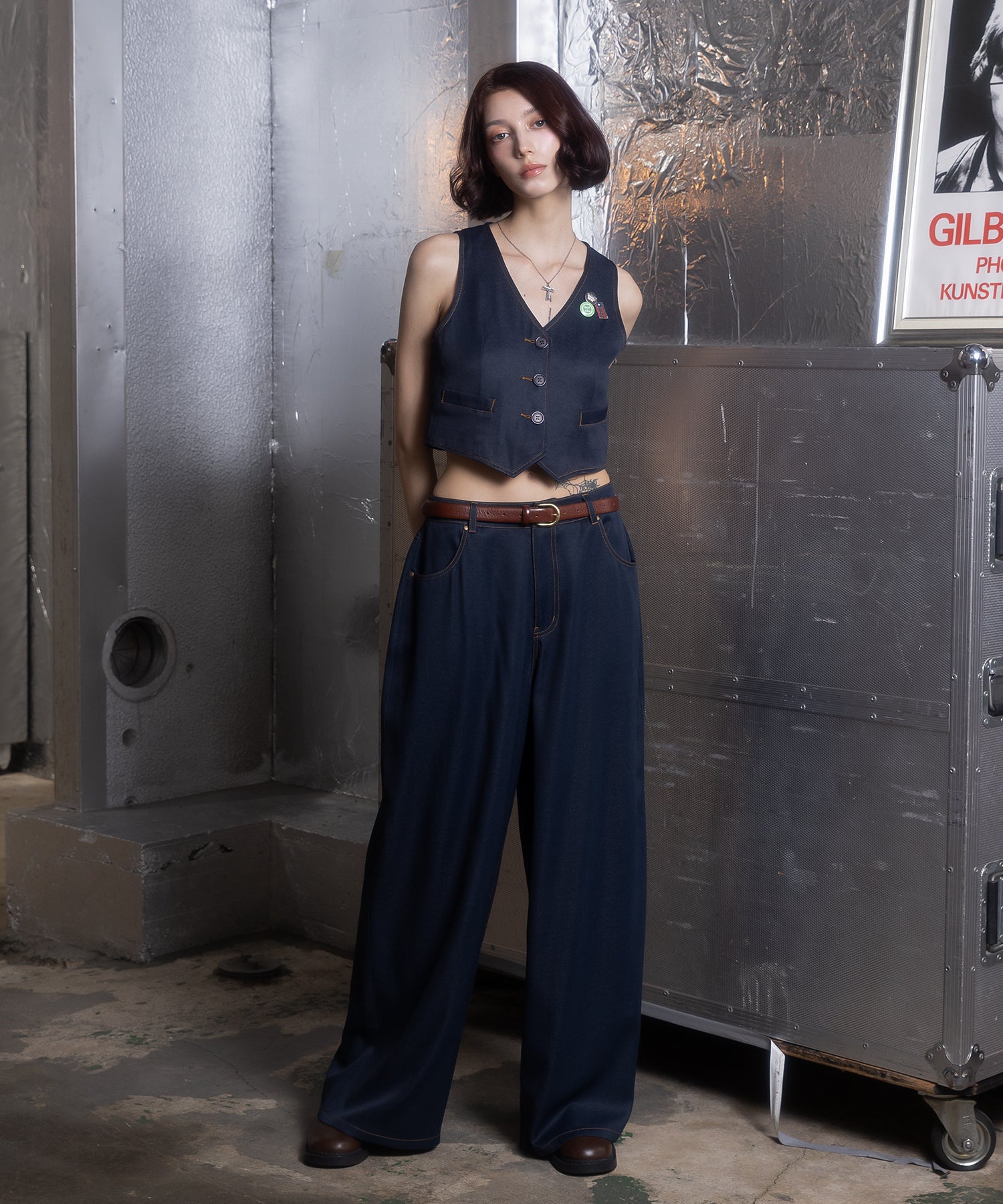 MODEL:172cm/COLOR:BLUE/SIZE:モデルサイズ着用［股下74cm］