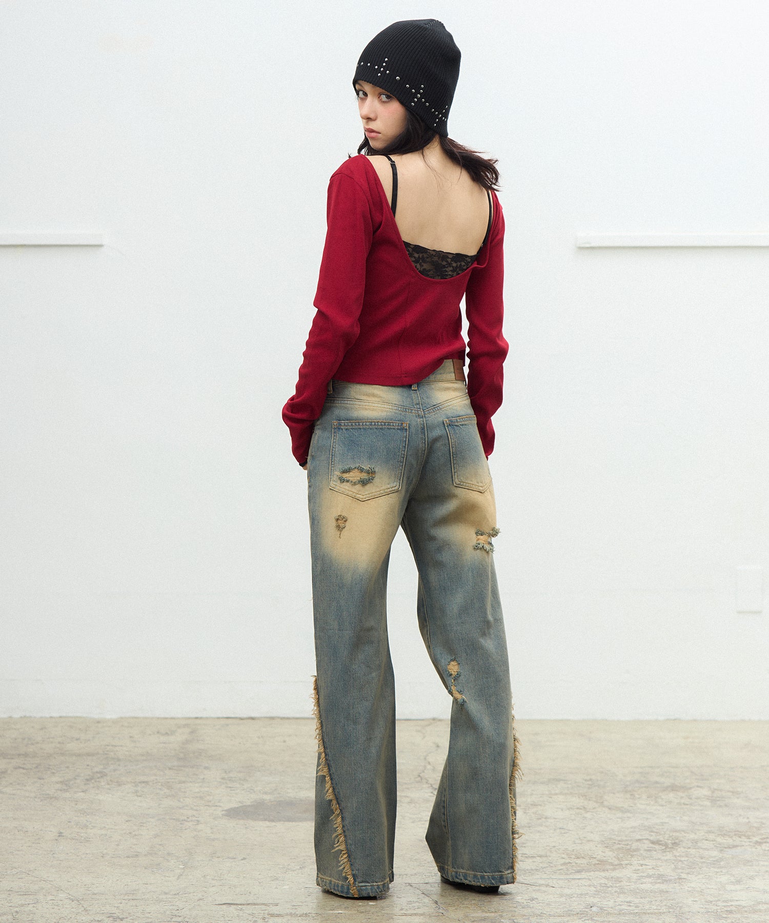MODEL:163cm/COLOR:RED/SIZE:F