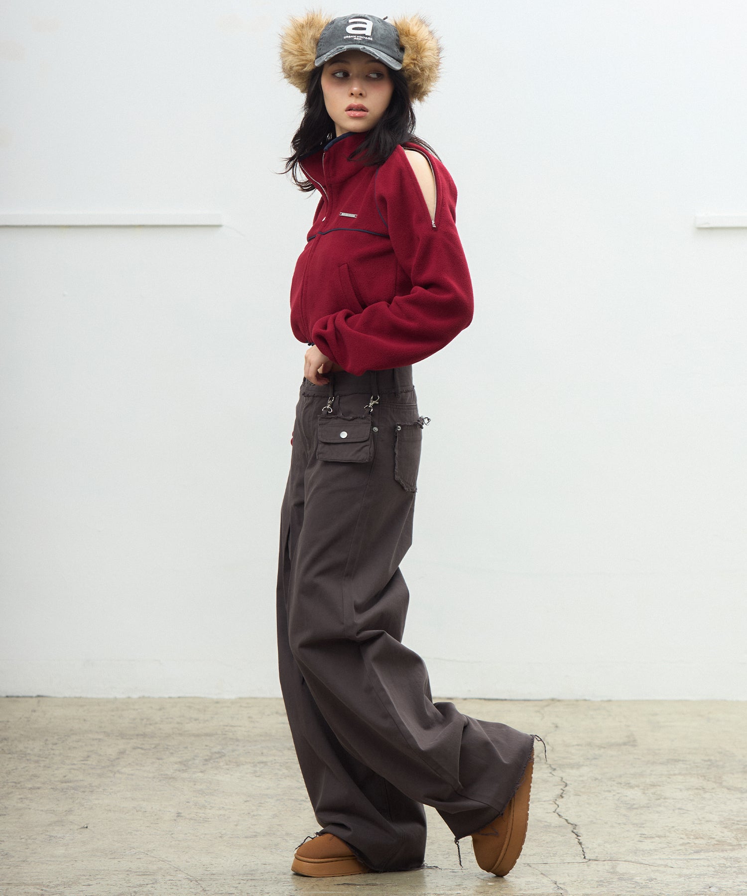 MODEL:163cm/COLOR:DARK GRAY/SIZE:M