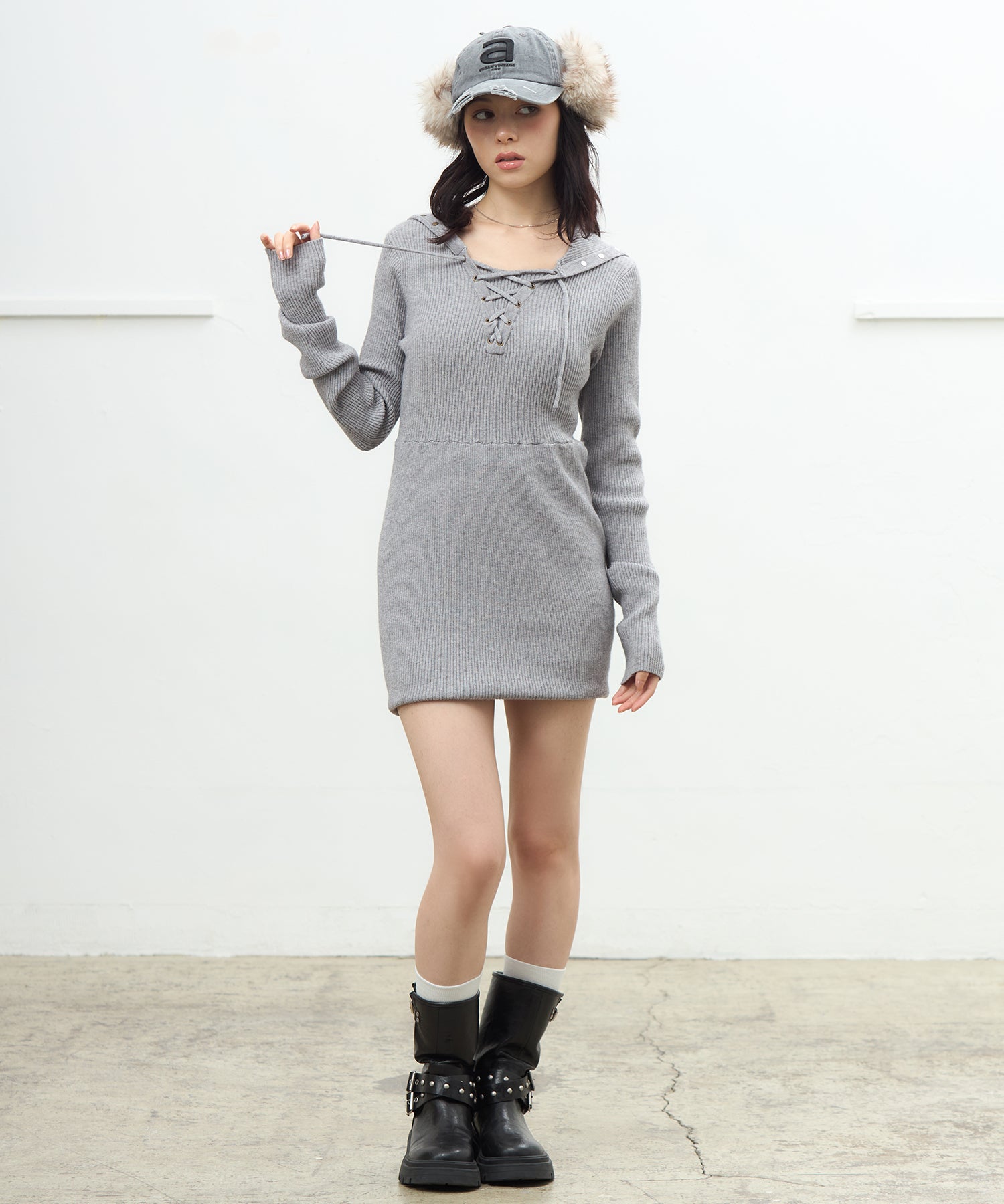 MODEL:163cm/COLOR:GRAY/SIZE:F